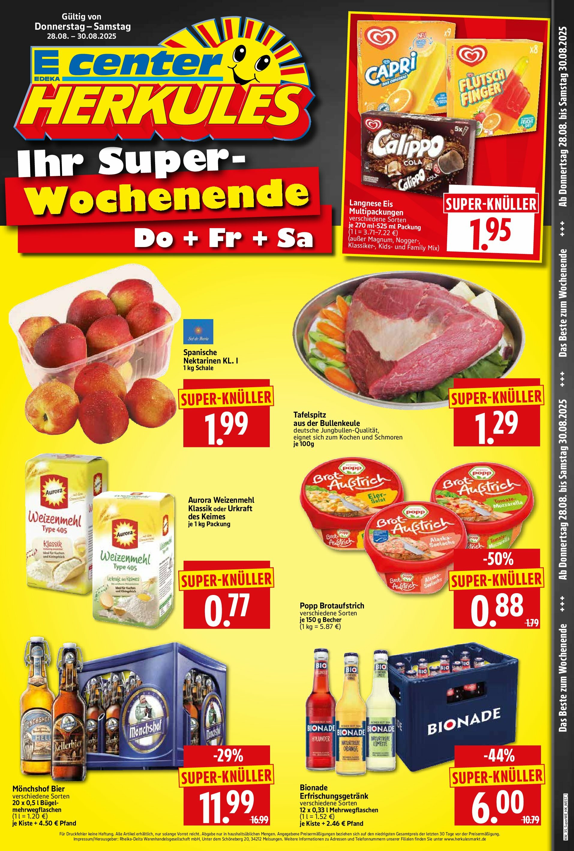 herkules - Herkules - Sonderbeilage-Prospekt gültig vom 28.08. bis 30.08.