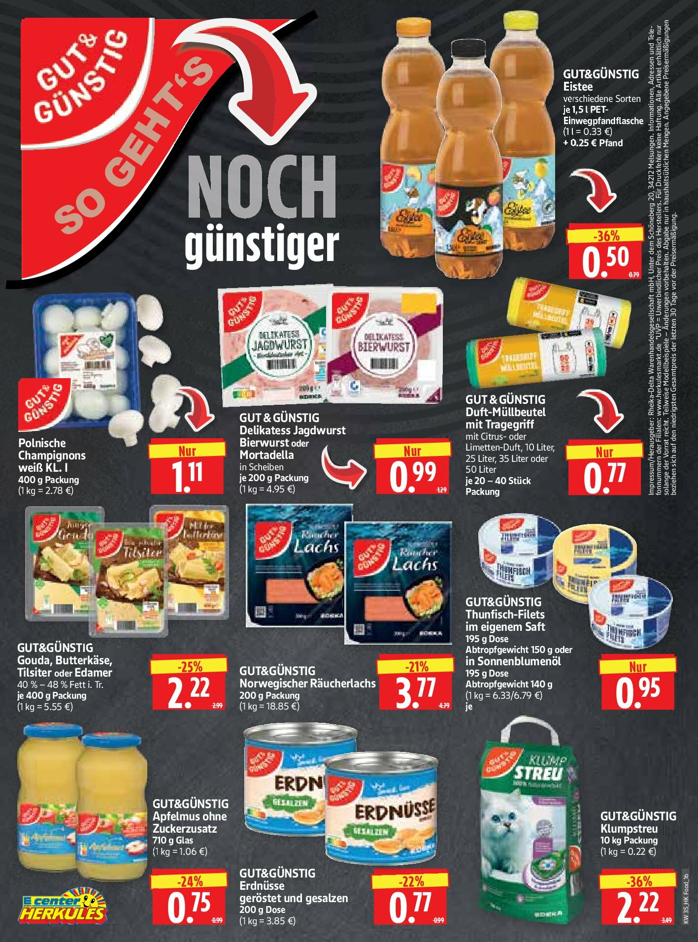 herkules - Herkules - Lebensmittel-Prospekt gültig vom 25.08. bis 30.08. - page: 16