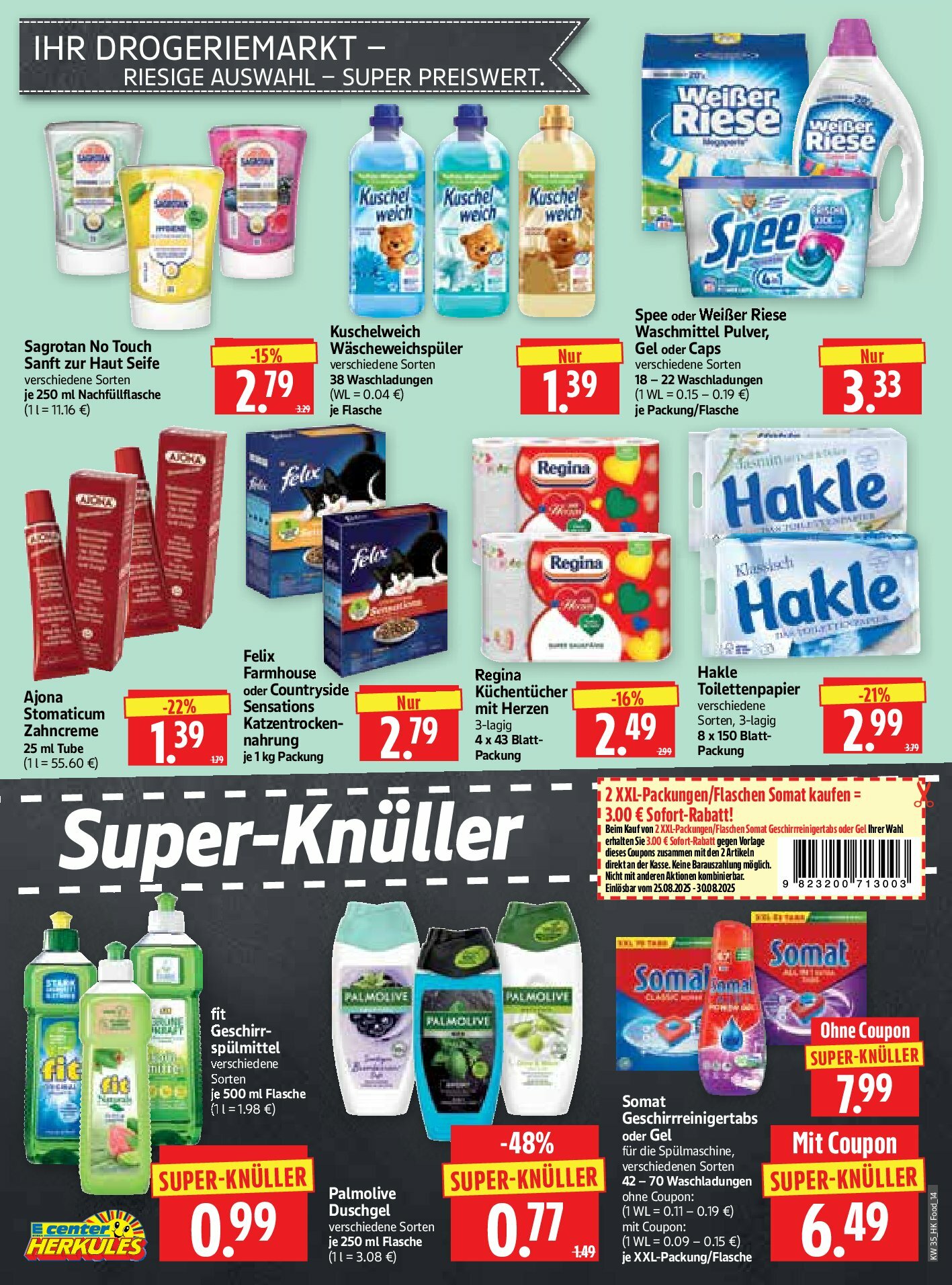 herkules - Herkules - Lebensmittel-Prospekt gültig vom 25.08. bis 30.08. - page: 14