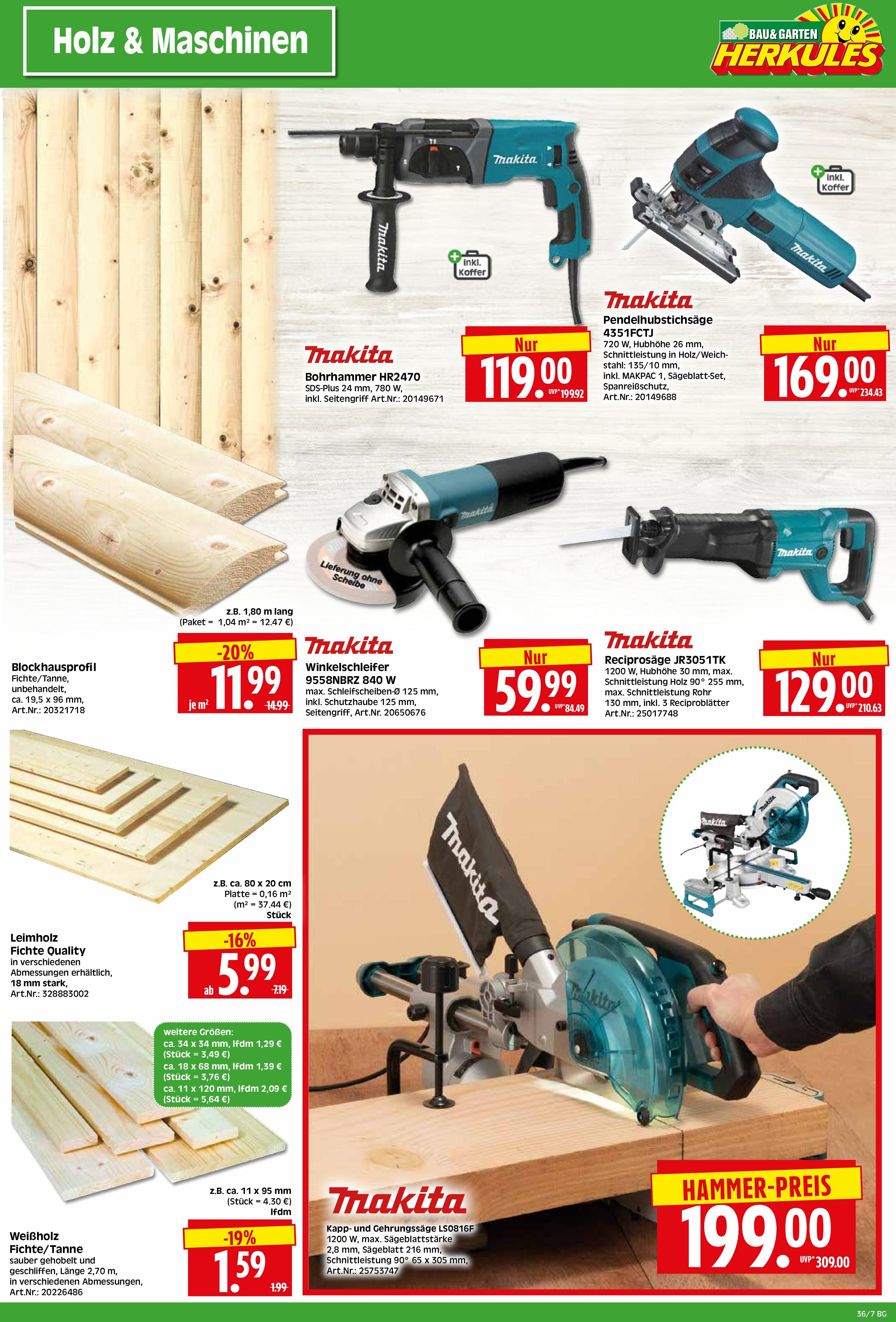 herkules - Herkules - Bau & Garten-Prospekt gültig vom 01.09. bis 06.09. - page: 7