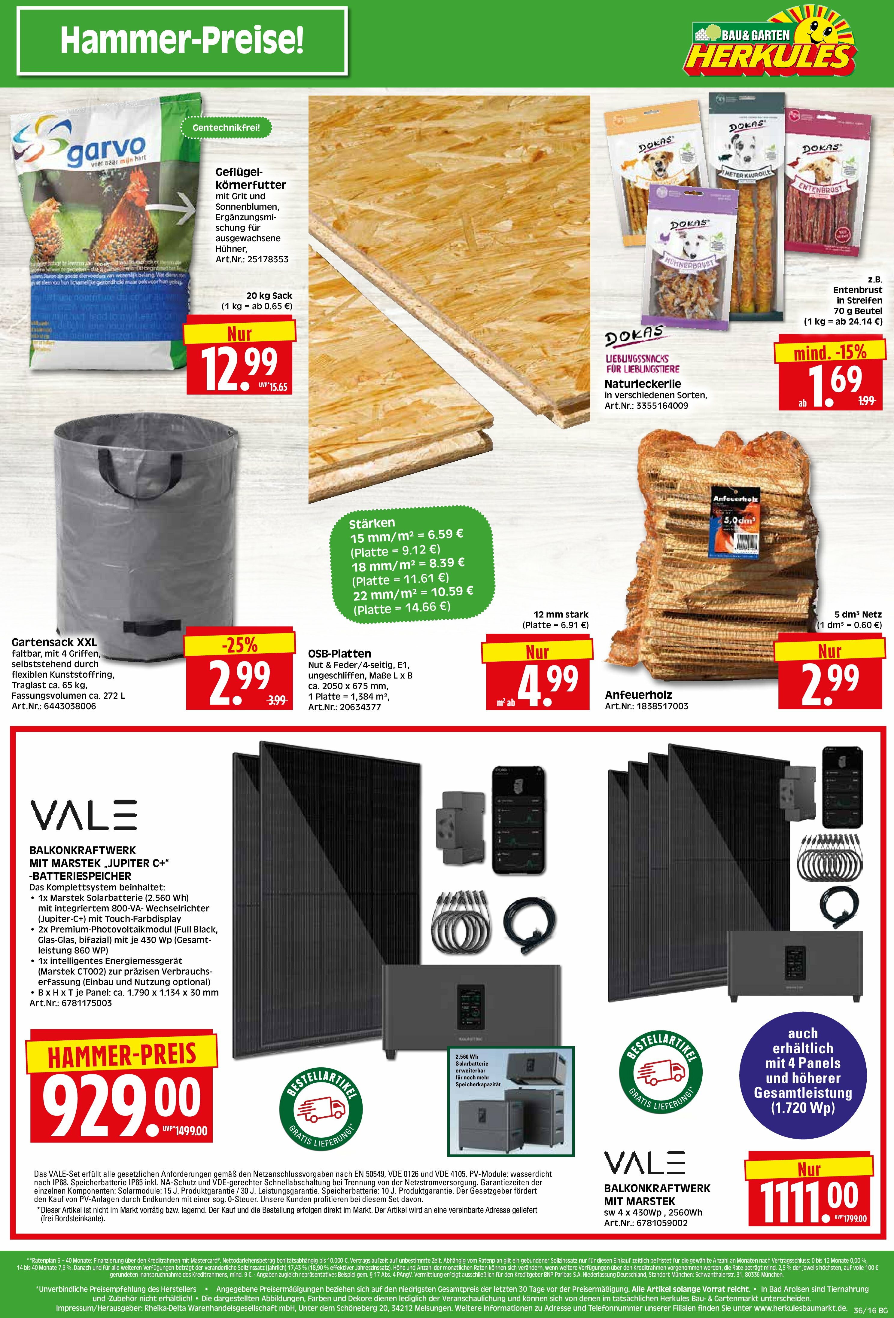 herkules - Herkules - Bau & Garten-Prospekt gültig vom 01.09. bis 06.09. - page: 16