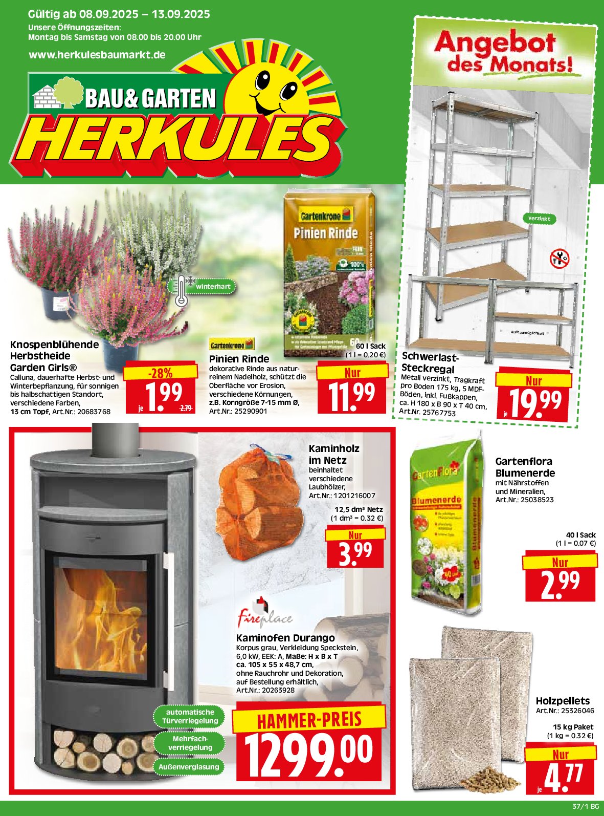 herkules - Herkules - Bau & Garten-Prospekt gültig vom 08.09. bis 13.09.