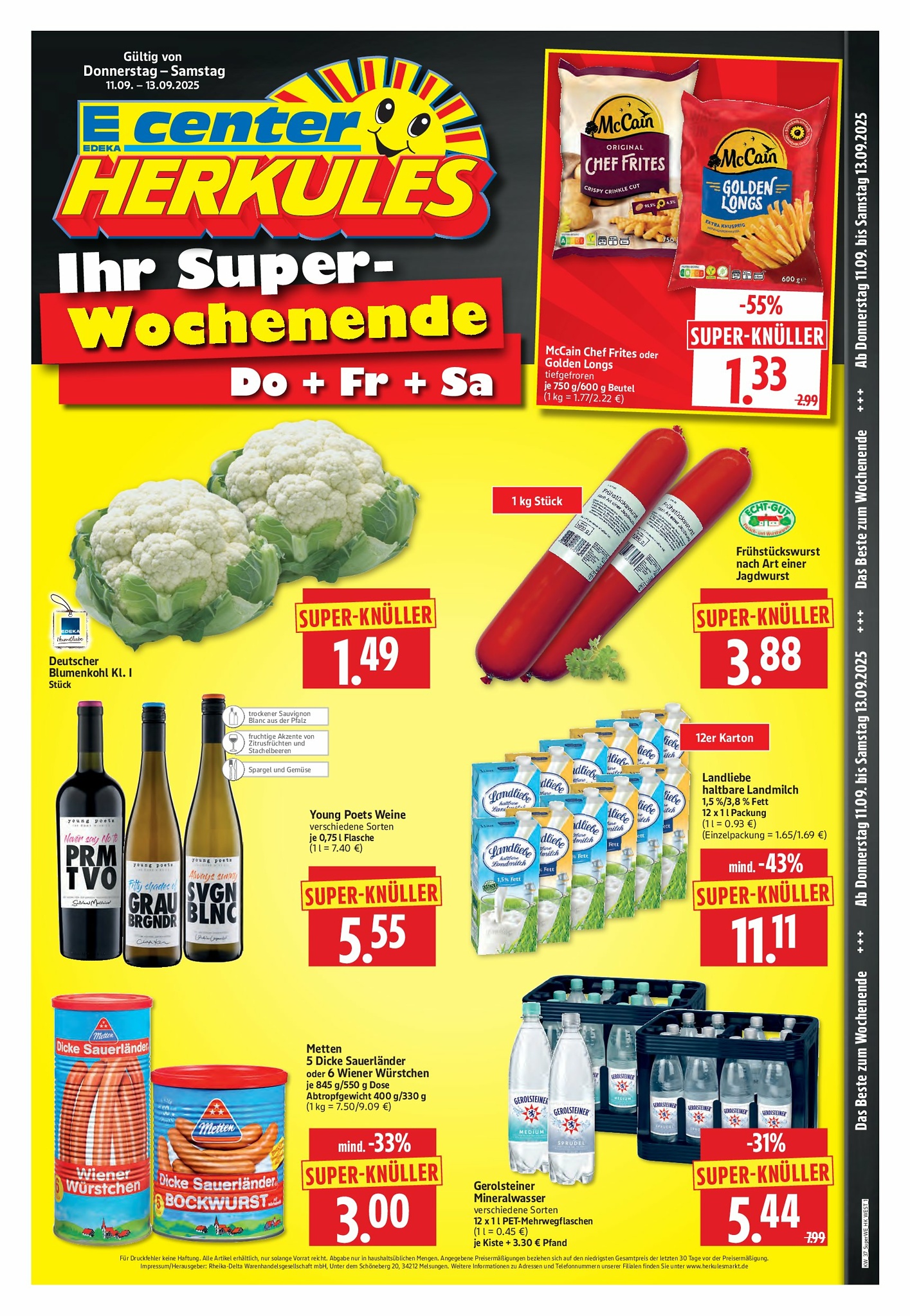 herkules - Herkules - Sonderbeilage-Prospekt gültig vom 11.09. bis 13.09.