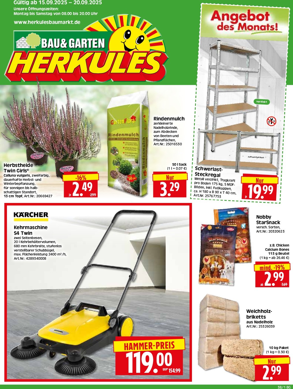 herkules - Herkules - Bau & Garten-Prospekt gültig vom 15.09. bis 20.09.