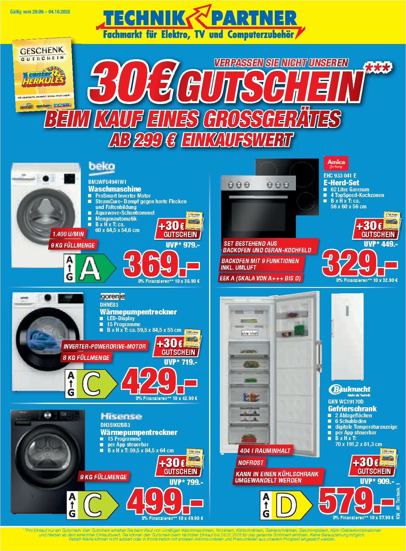 herkules - Herkules - Technik Partner-Prospekt gültig vom 29.09. bis 04.10.