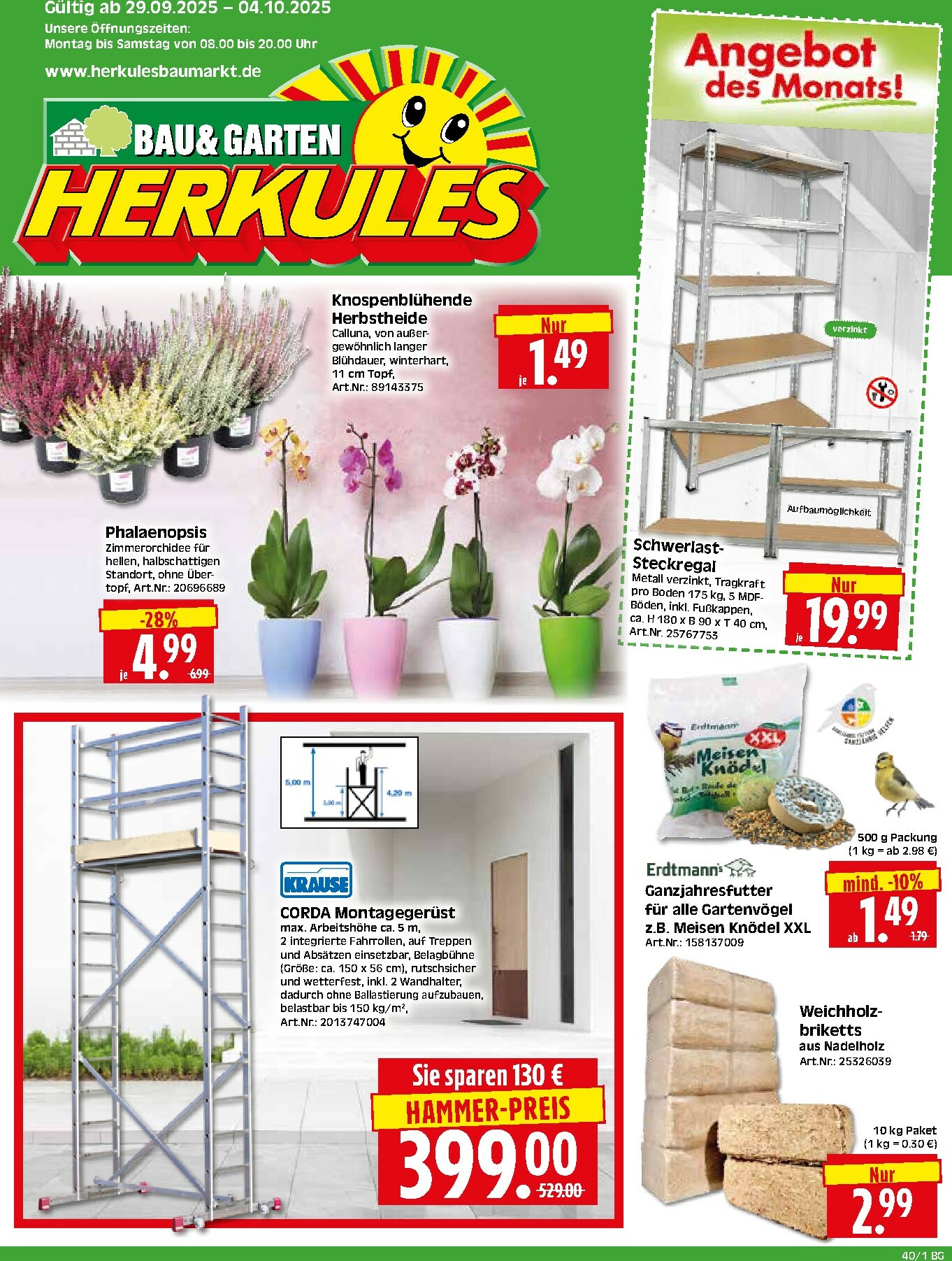 herkules - Herkules - Bau & Garten-Prospekt gültig vom 29.09. bis 04.10.