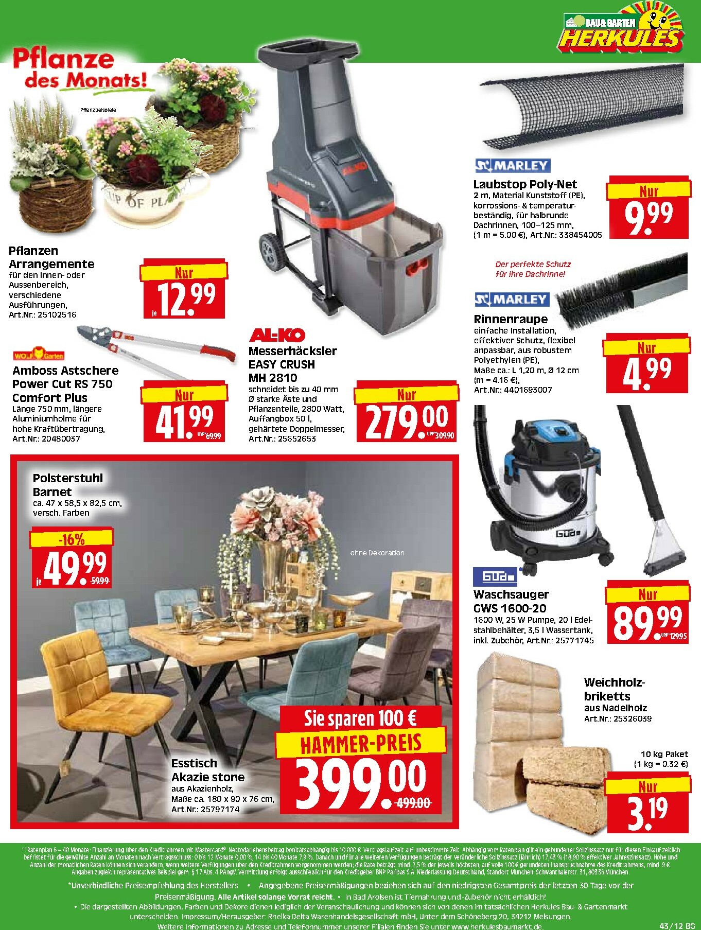 herkules - Herkules - Bau & Garten-Prospekt gültig vom 20.10. bis 25.10. - page: 12