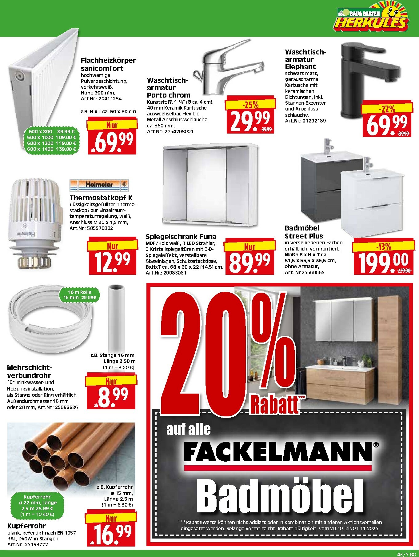 herkules - Herkules - Bau & Garten-Prospekt gültig vom 20.10. bis 25.10. - page: 7
