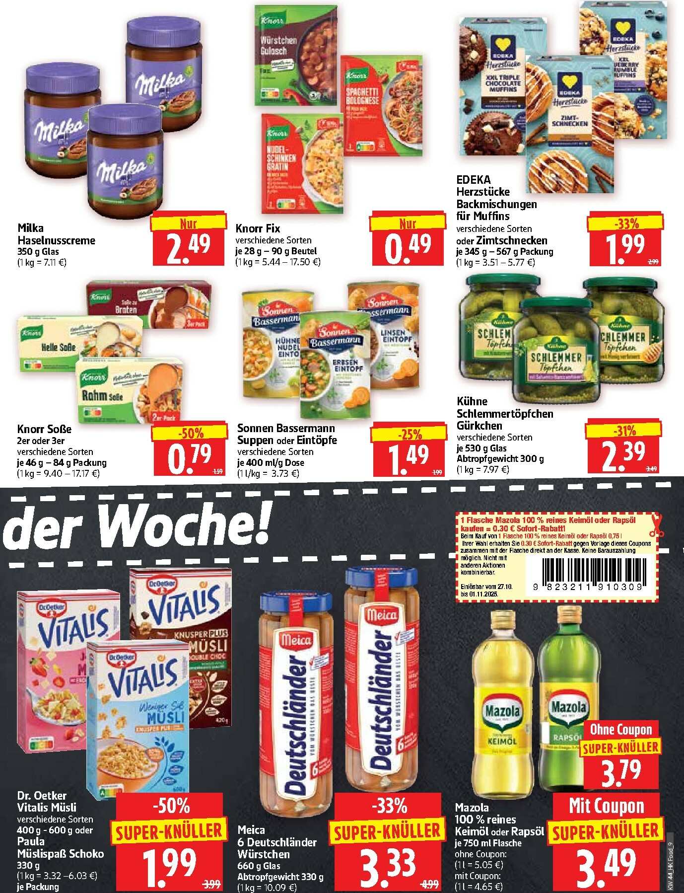herkules - Herkules - Lebensmittel-Prospekt gültig vom 27.10. bis 01.11. - page: 9