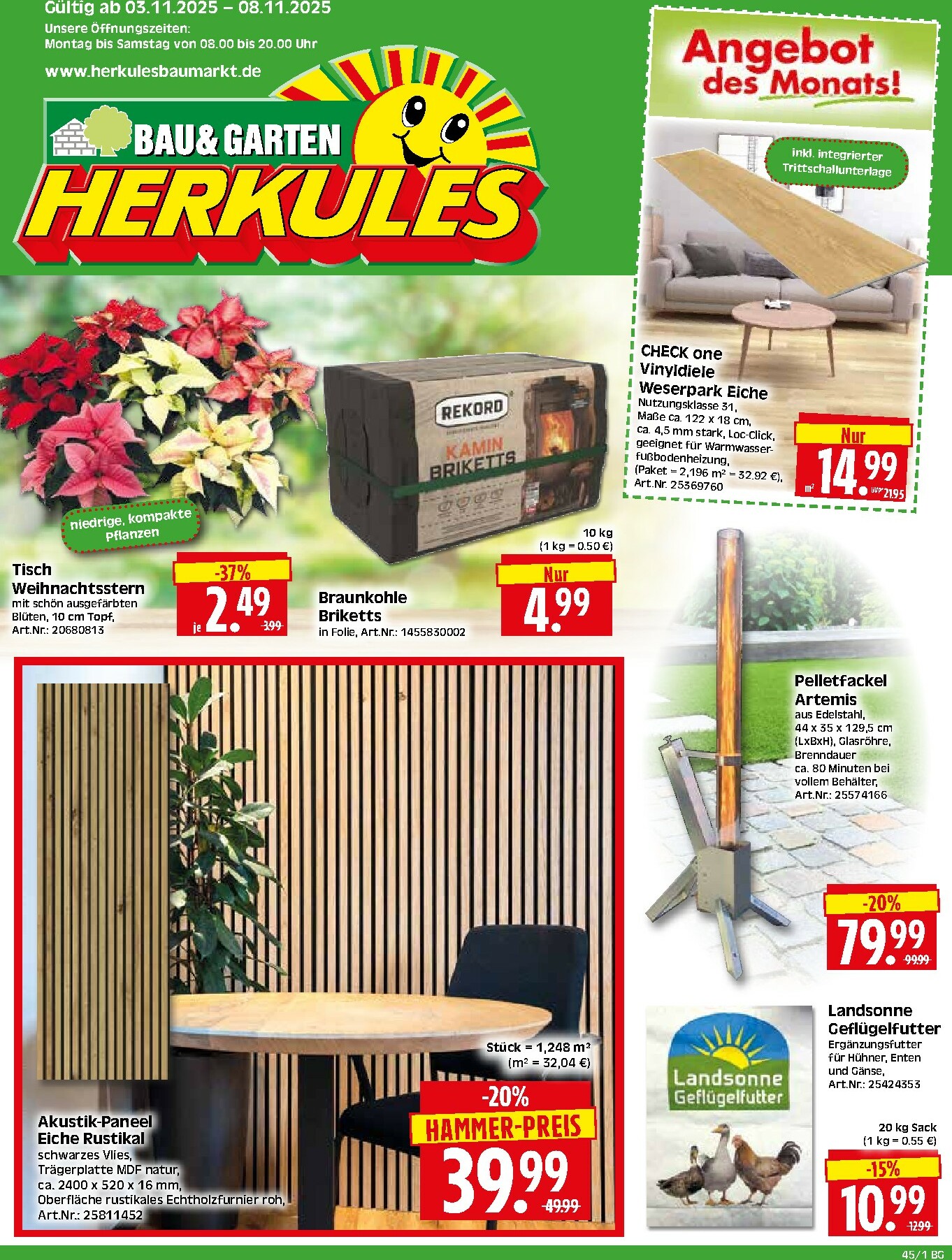 herkules - Herkules - Bau & Garten-Prospekt gültig vom 03.11. bis 08.11.