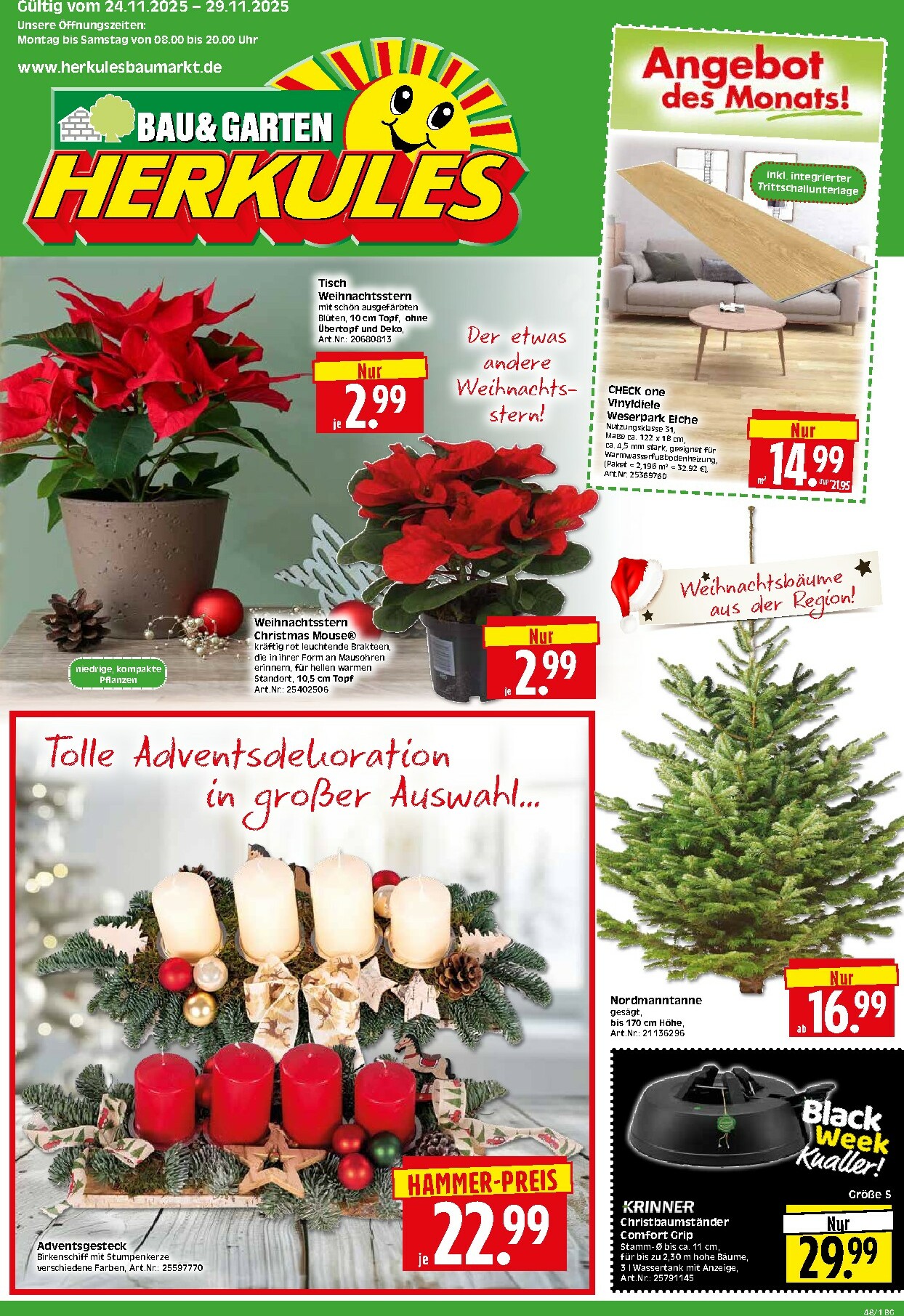 herkules - Herkules - Bau & Garten-Prospekt gültig vom 24.11. bis 29.11.