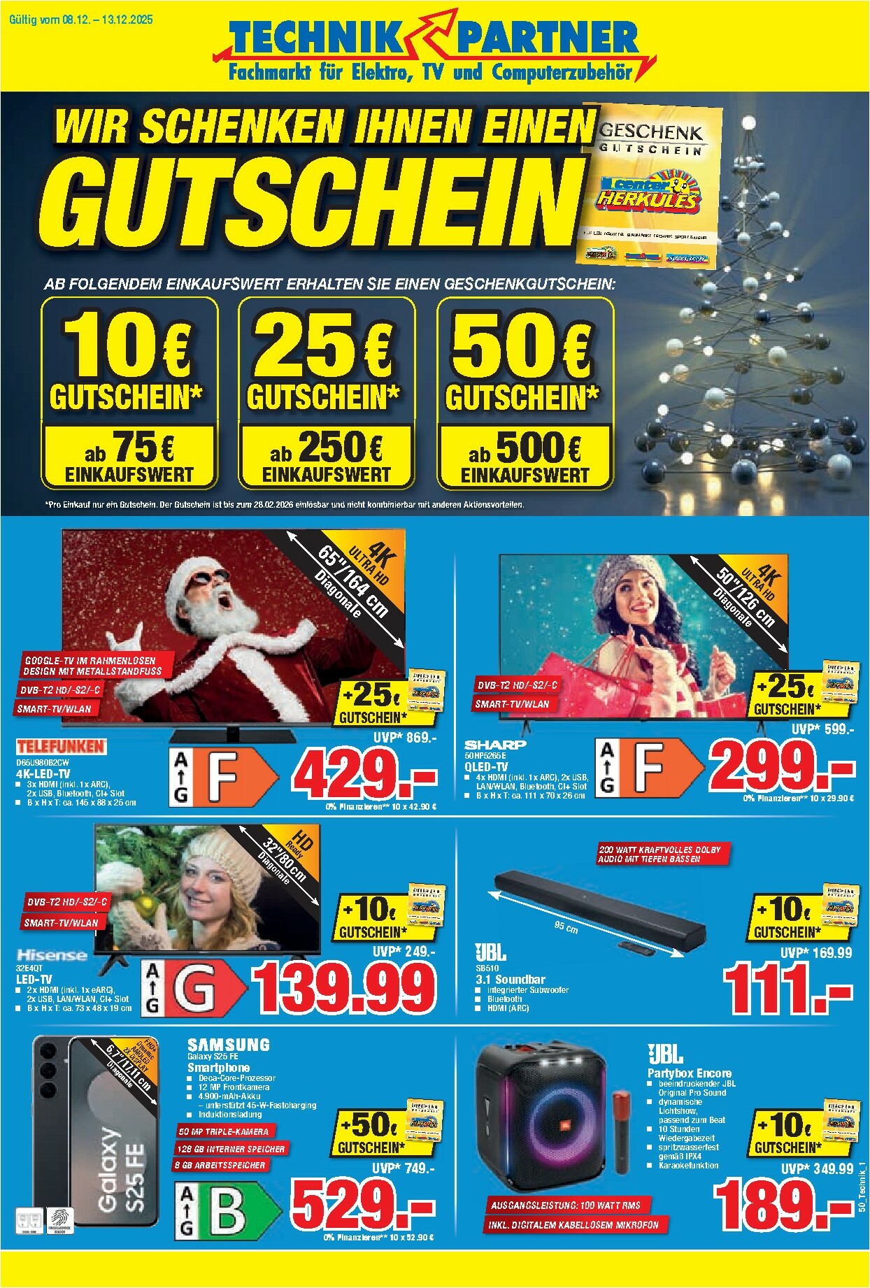 herkules - Herkules - Technik Partner-Prospekt gültig vom 08.12. bis 13.12.