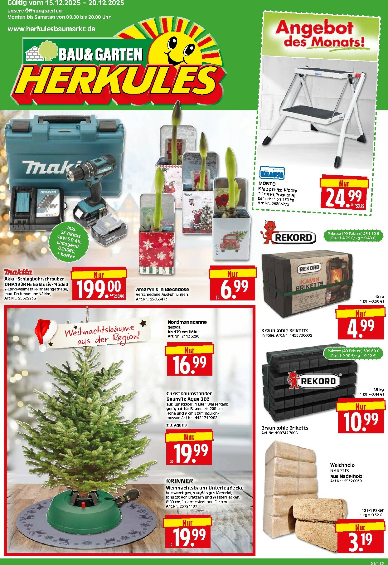 herkules - Herkules - Bau & Garten-Prospekt gültig vom 15.12. bis 20.12.