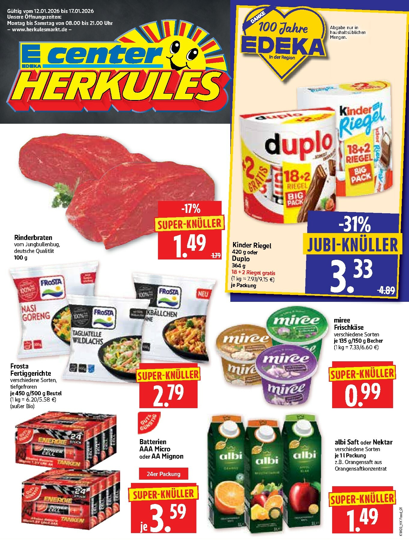 herkules - Herkules-Prospekt gültig vom 12.01. bis 17.01.