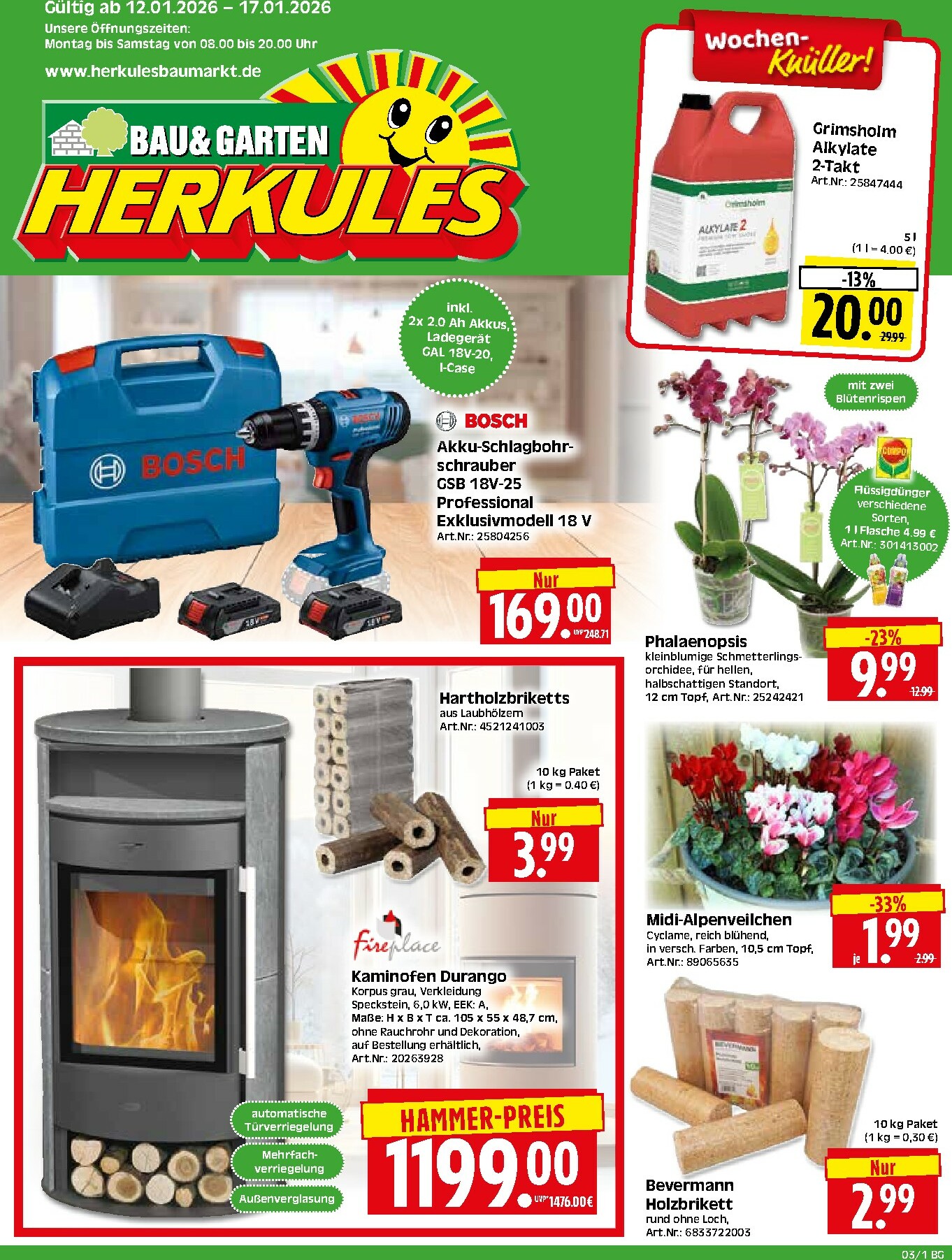 herkules - Herkules - Bau & Garten-Prospekt gültig vom 12.01. bis 17.01.