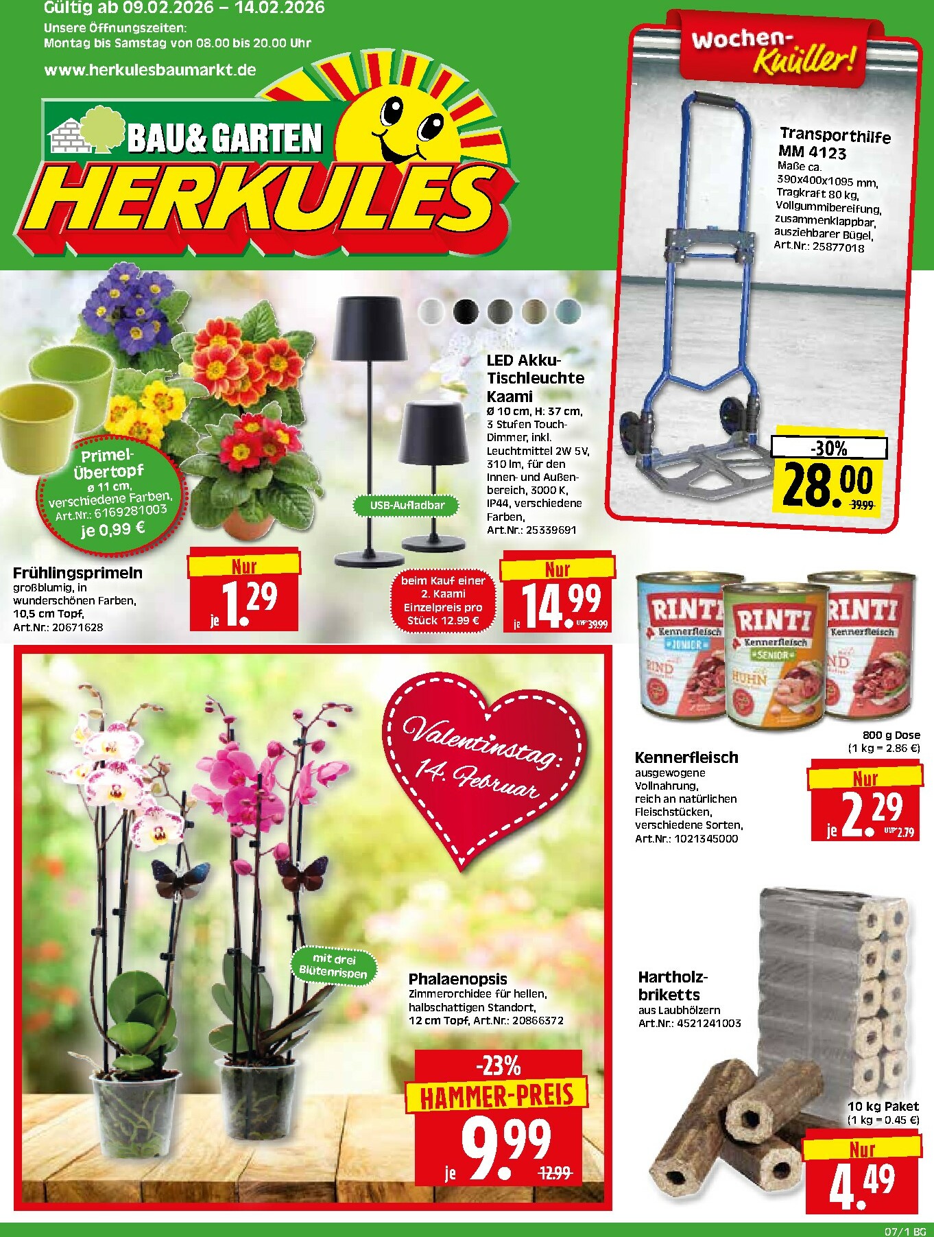herkules - Herkules - Bau & Garten-Prospekt gültig vom 09.02.2026 bis 14.02.2026