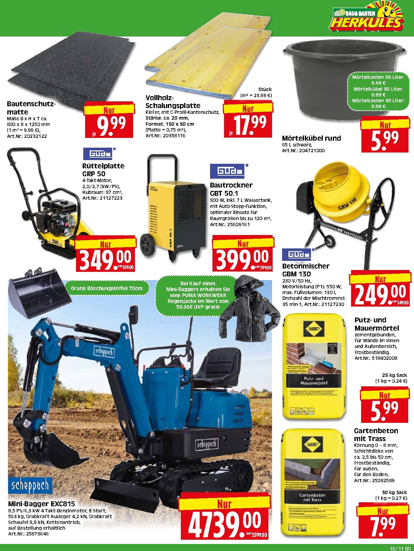 herkules - Herkules - Bau & Garten Prospekt nächste Woche – von Montag 13.04.2026 bis Samstag 18.04.2026 - page: 11