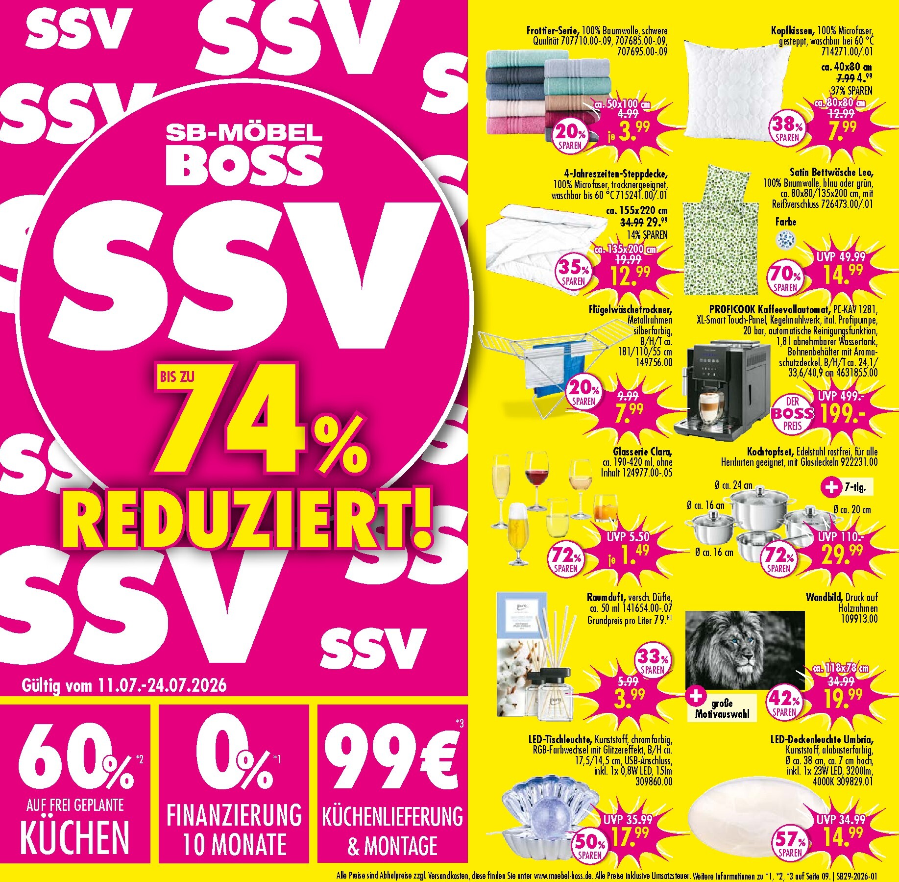 moebel-boss - SB Möbel BOSS Prospekt – von Samstag 11.07.2026 bis Freitag 24.07.2026 - page: 1