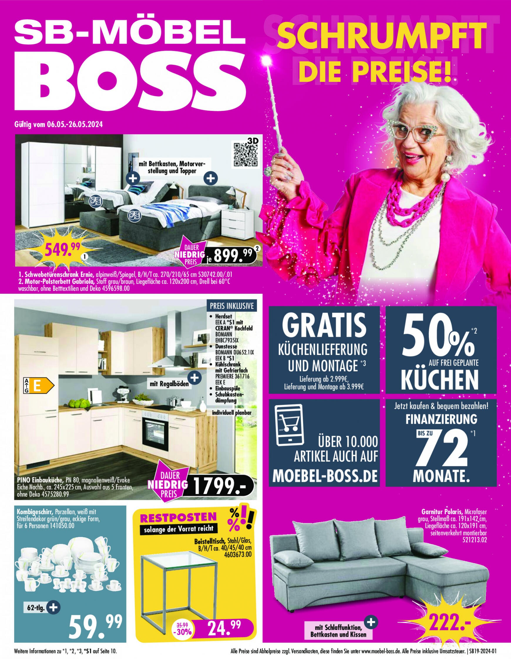 moebel-boss - Flyer SB Möbel BOSS - Aktuelle Angebote bei Möbel Boss aktuell 06.05. - 26.05. - page: 1