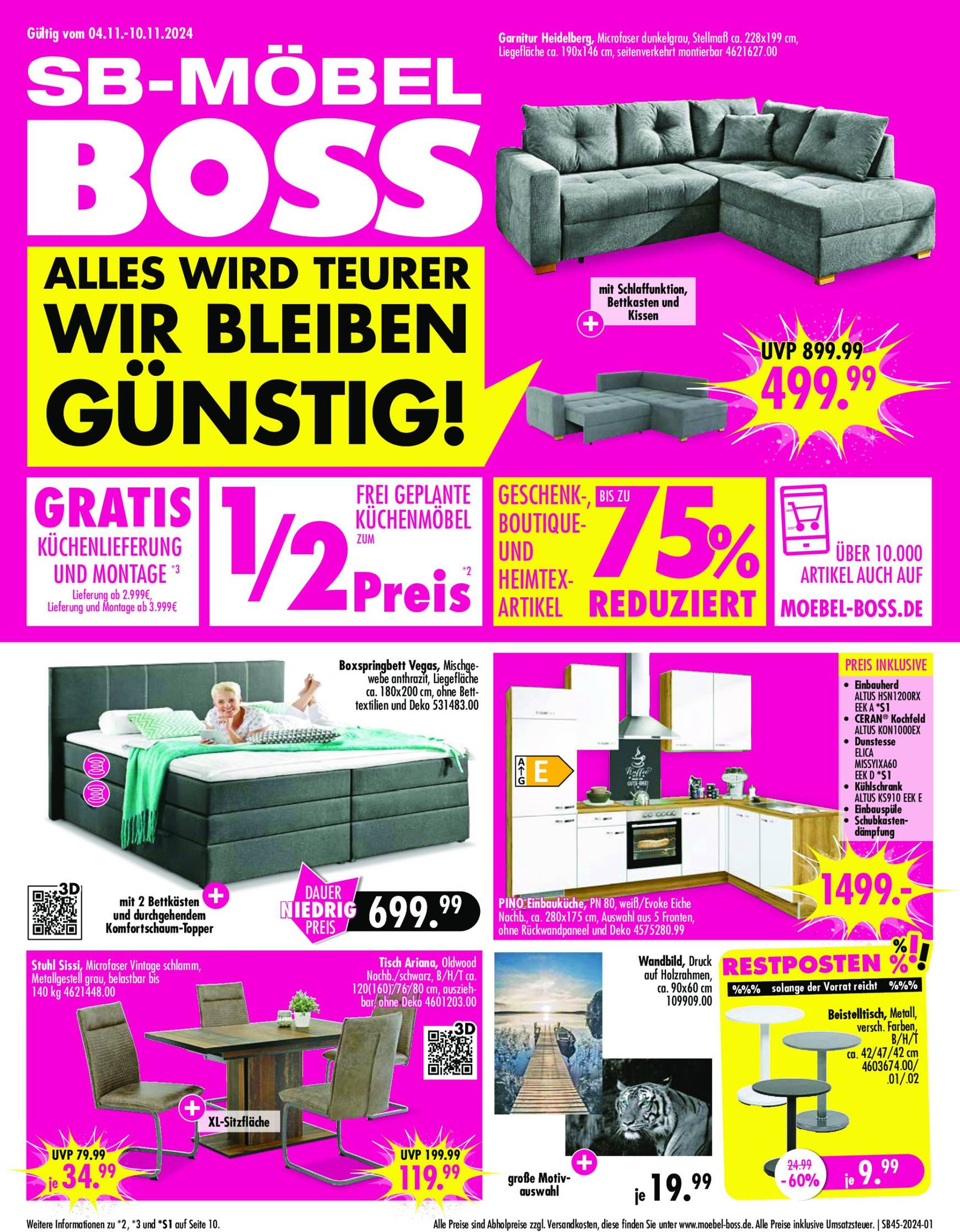 moebel-boss - SB Möbel BOSS-Prospekt gültig von 04.11. bis 10.11.