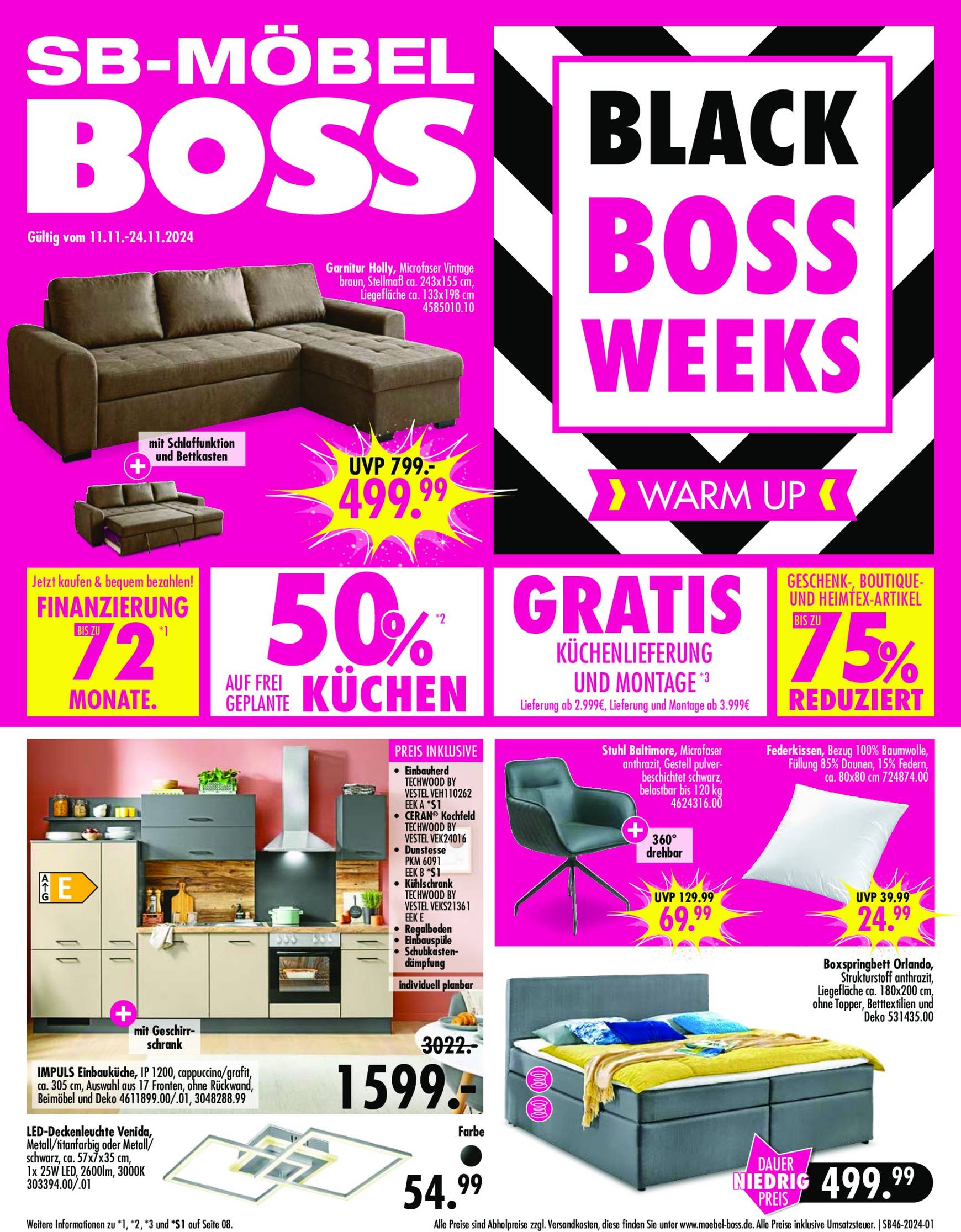 moebel-boss - SB Möbel BOSS - Black friday-Prospekt gültig von 11.11. bis 24.11.