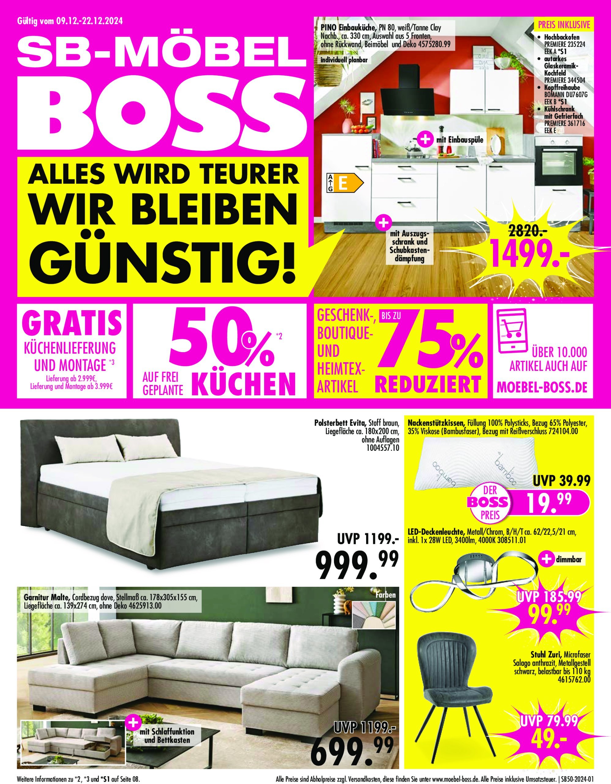 moebel-boss - SB Möbel BOSS-Prospekt gültig von 09.12. bis 22.12. - page: 1