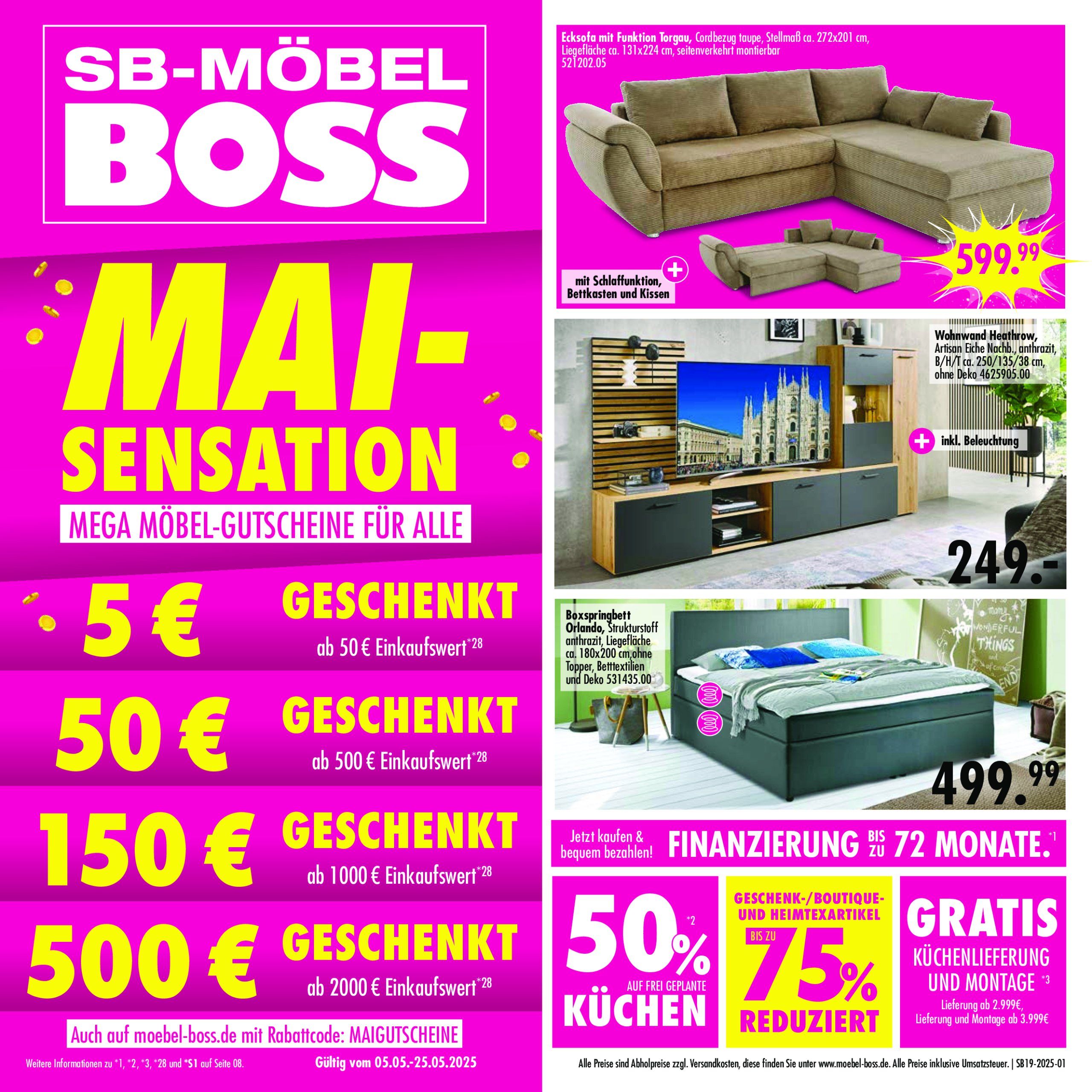 moebel-boss - SB Möbel BOSS-Prospekt gültig von 05.05. bis 25.05.