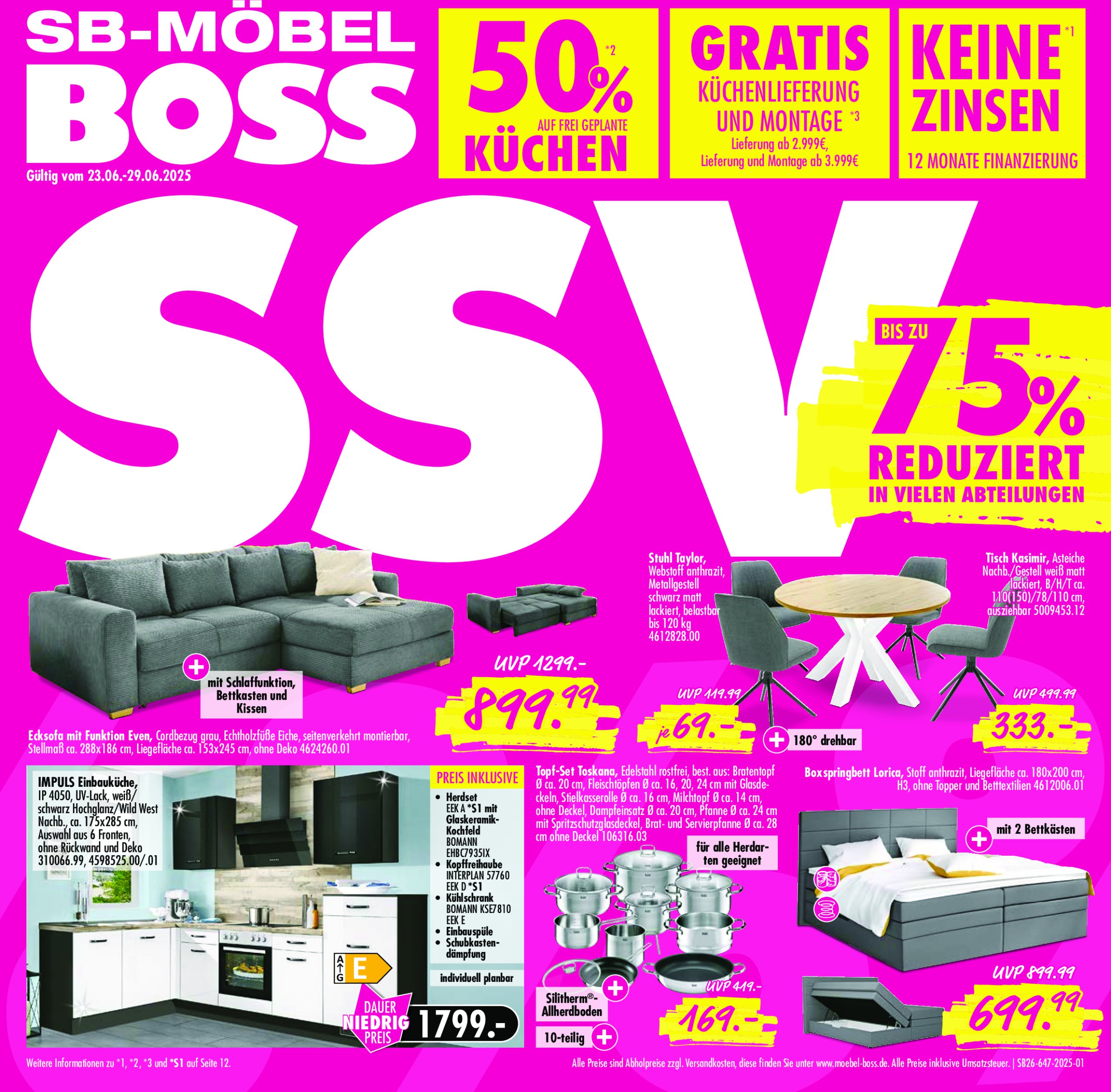 moebel-boss - SB Möbel BOSS - Neubrandenburg-Prospekt gültig vom 23.06. bis 29.06.