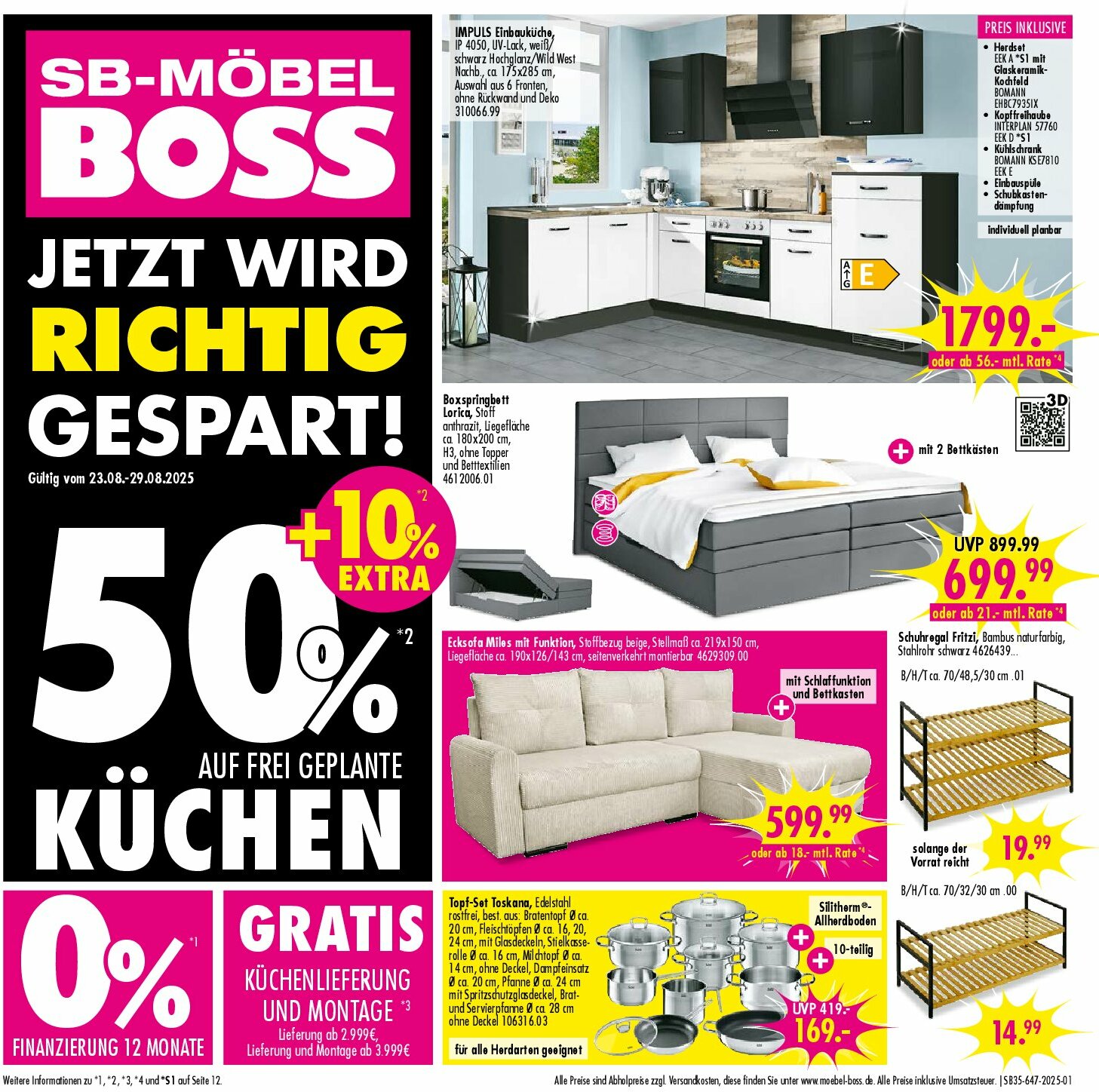 moebel-boss - SB Möbel BOSS - Neubrandenburg-Prospekt gültig vom 23.08. bis 29.08. - page: 1