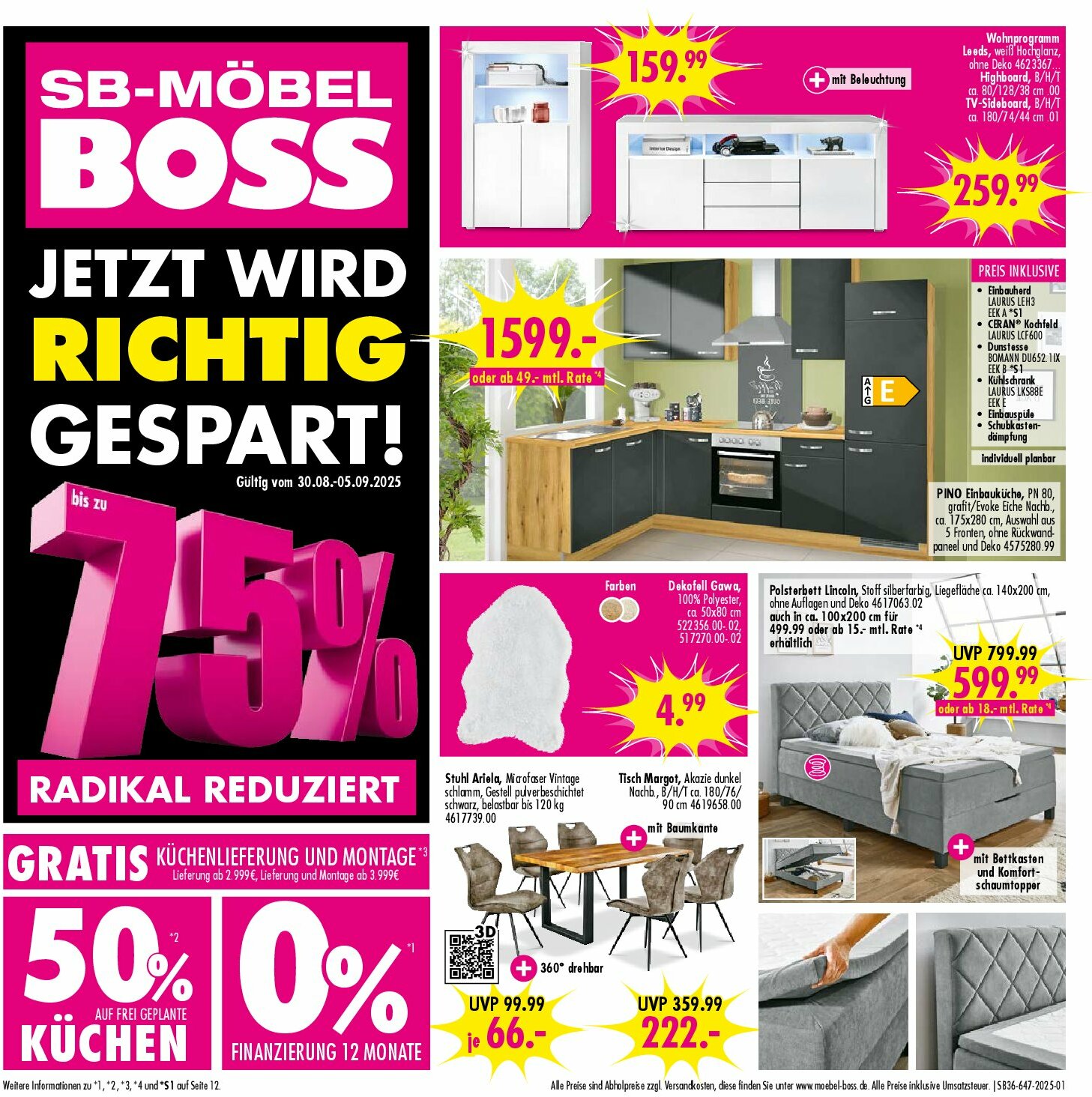 moebel-boss - SB Möbel BOSS - Neubrandenburg-Prospekt gültig vom 30.08. bis 05.09.