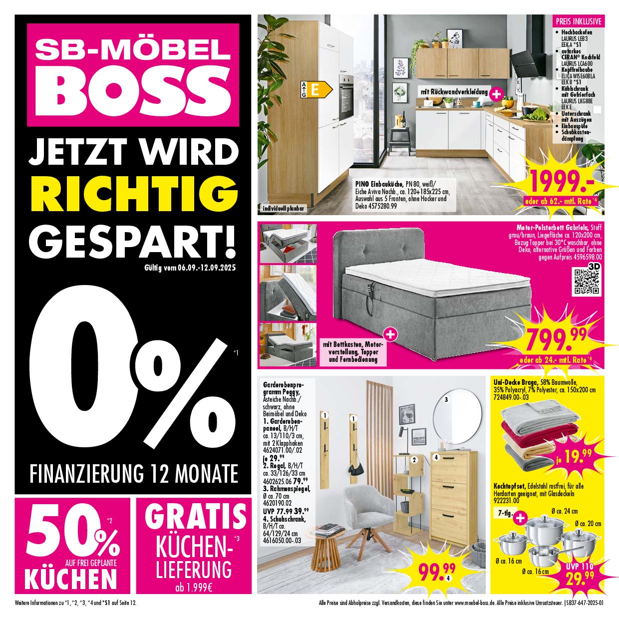 moebel-boss - SB Möbel BOSS - Neubrandenburg-Prospekt gültig vom 06.09. bis 12.09.