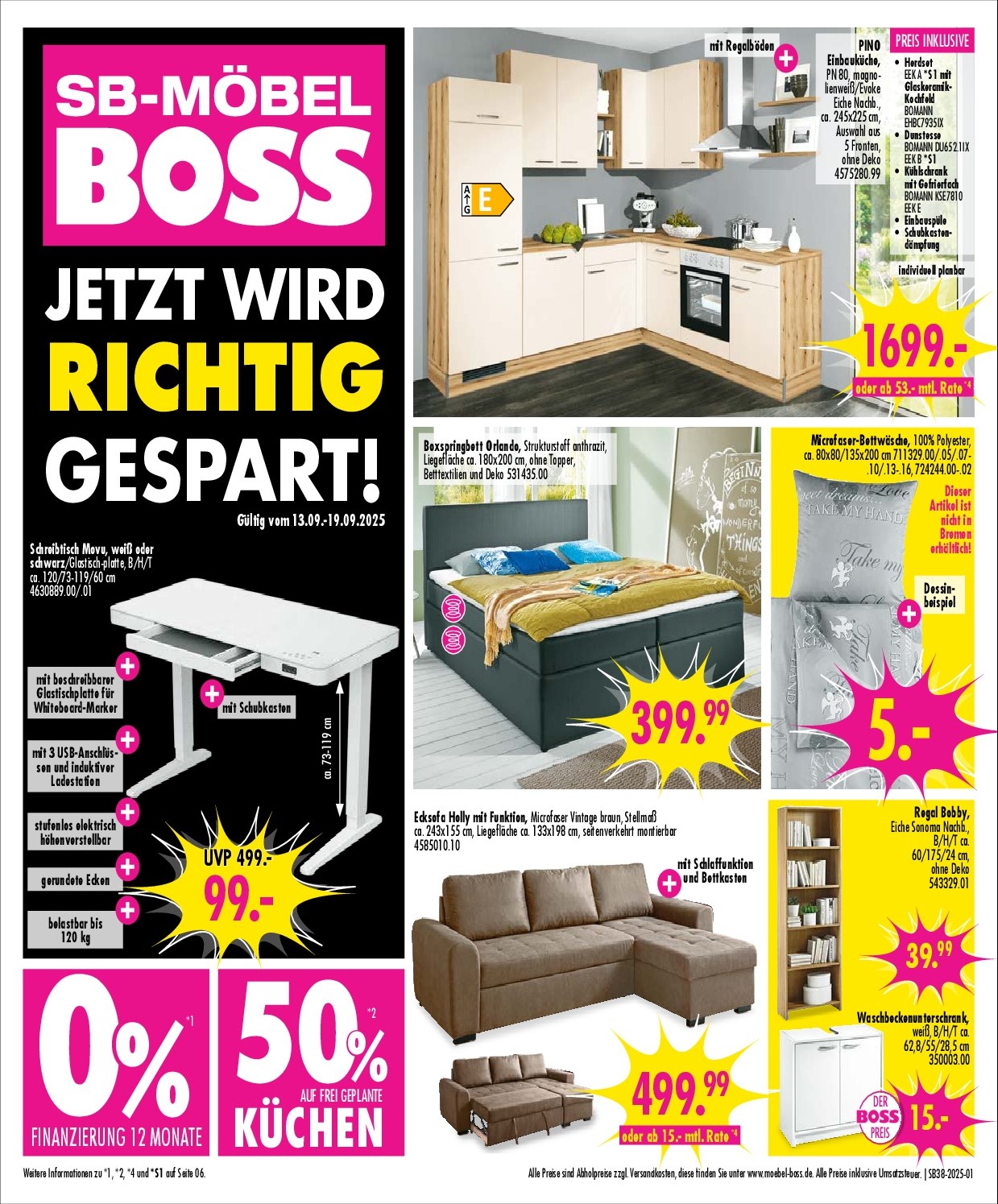 moebel-boss - SB Möbel BOSS-Prospekt gültig vom 13.09. bis 19.09.