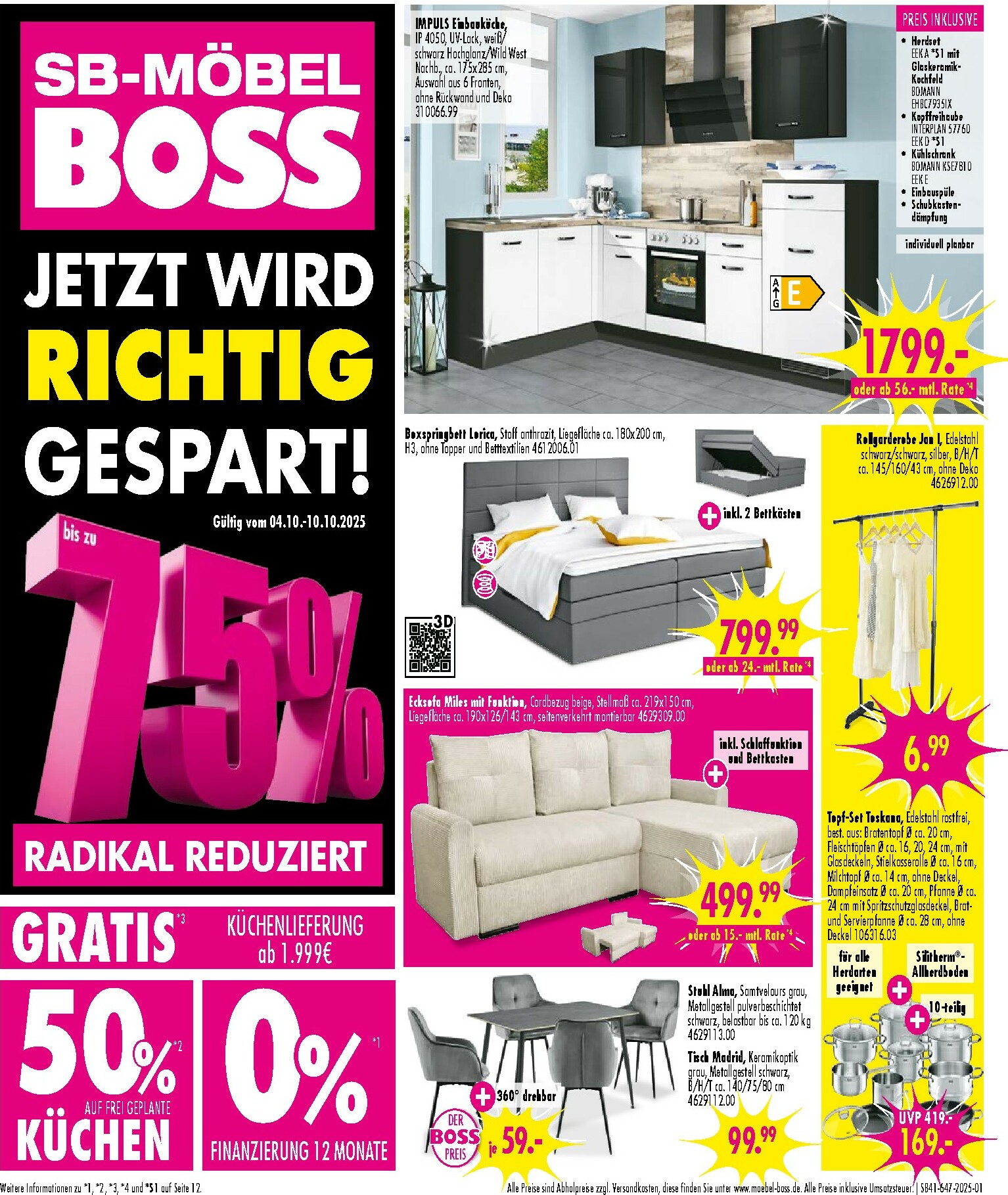 moebel-boss - SB Möbel BOSS - Neubrandenburg-Prospekt gültig vom 04.10. bis 10.10.