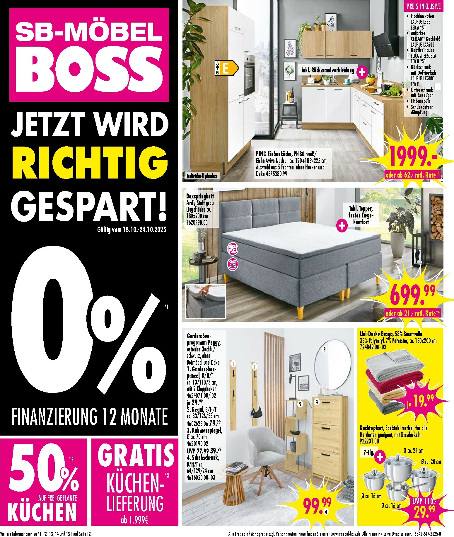 moebel-boss - SB Möbel BOSS - Neubrandenburg-Prospekt gültig vom 18.10. bis 24.10.