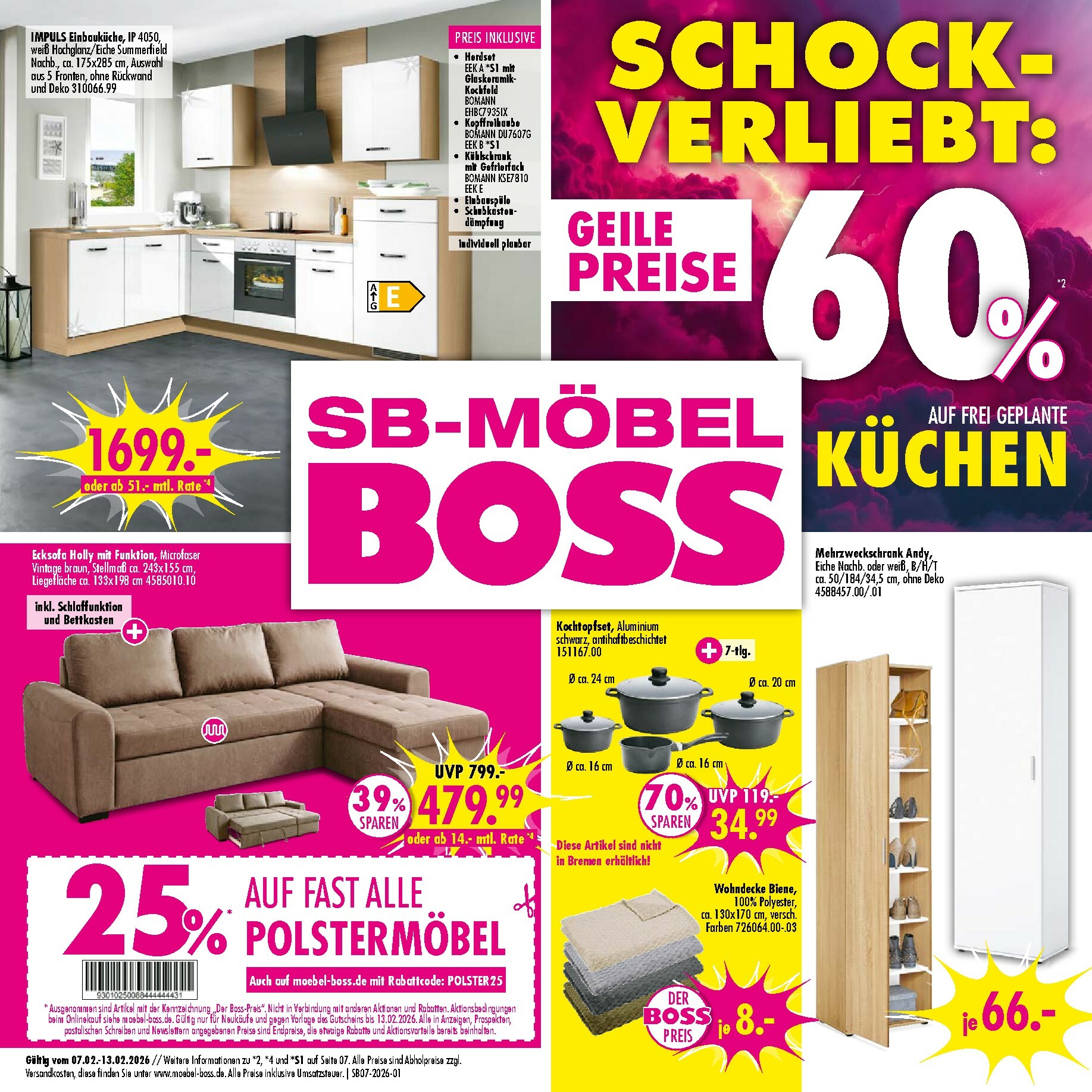 moebel-boss - SB Möbel BOSS-Prospekt gültig vom 07.02.2026 bis 13.02.2026 - page: 1
