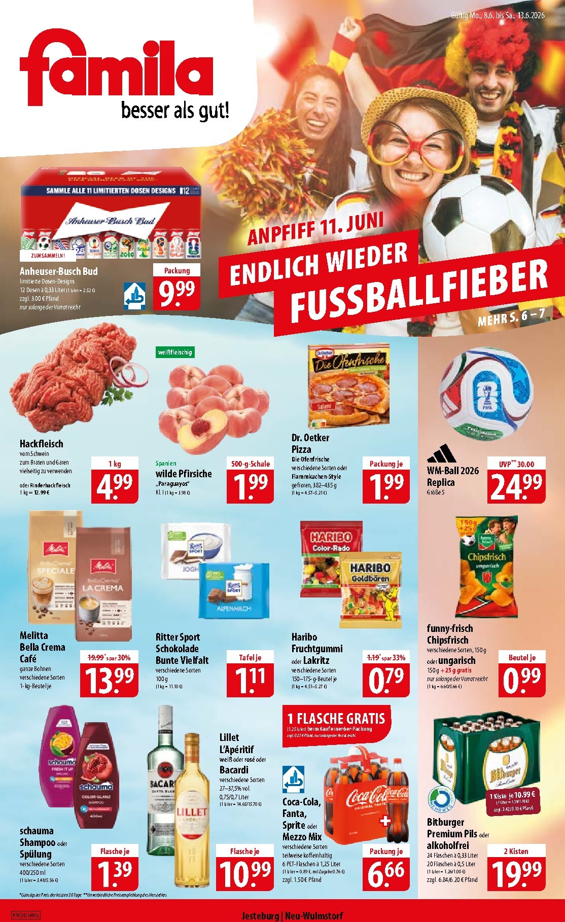 famila-nordost - Famila Nordost Prospekt nächste Woche – von Montag 08.06.2026 bis Samstag 13.06.2026 - page: 1