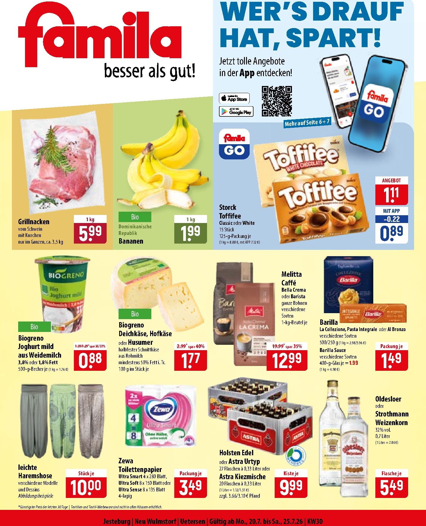 famila-nordost - Famila Nordost Prospekt nächste Woche – von Montag 20.07.2026 bis Samstag 25.07.2026 - page: 1