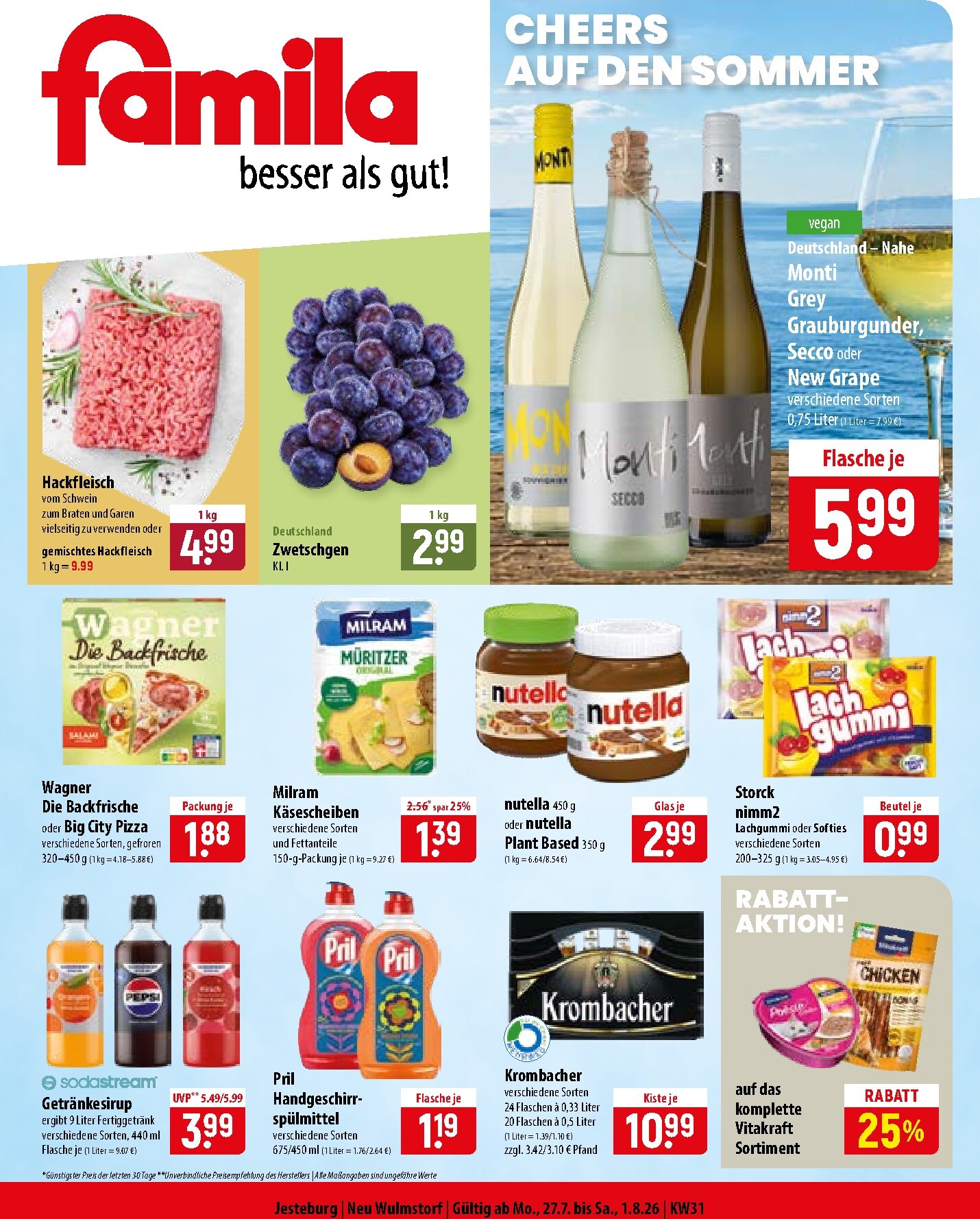 famila-nordost - Famila Nordost Prospekt nächste Woche – von Montag 27.07.2026 bis Samstag 01.08.2026