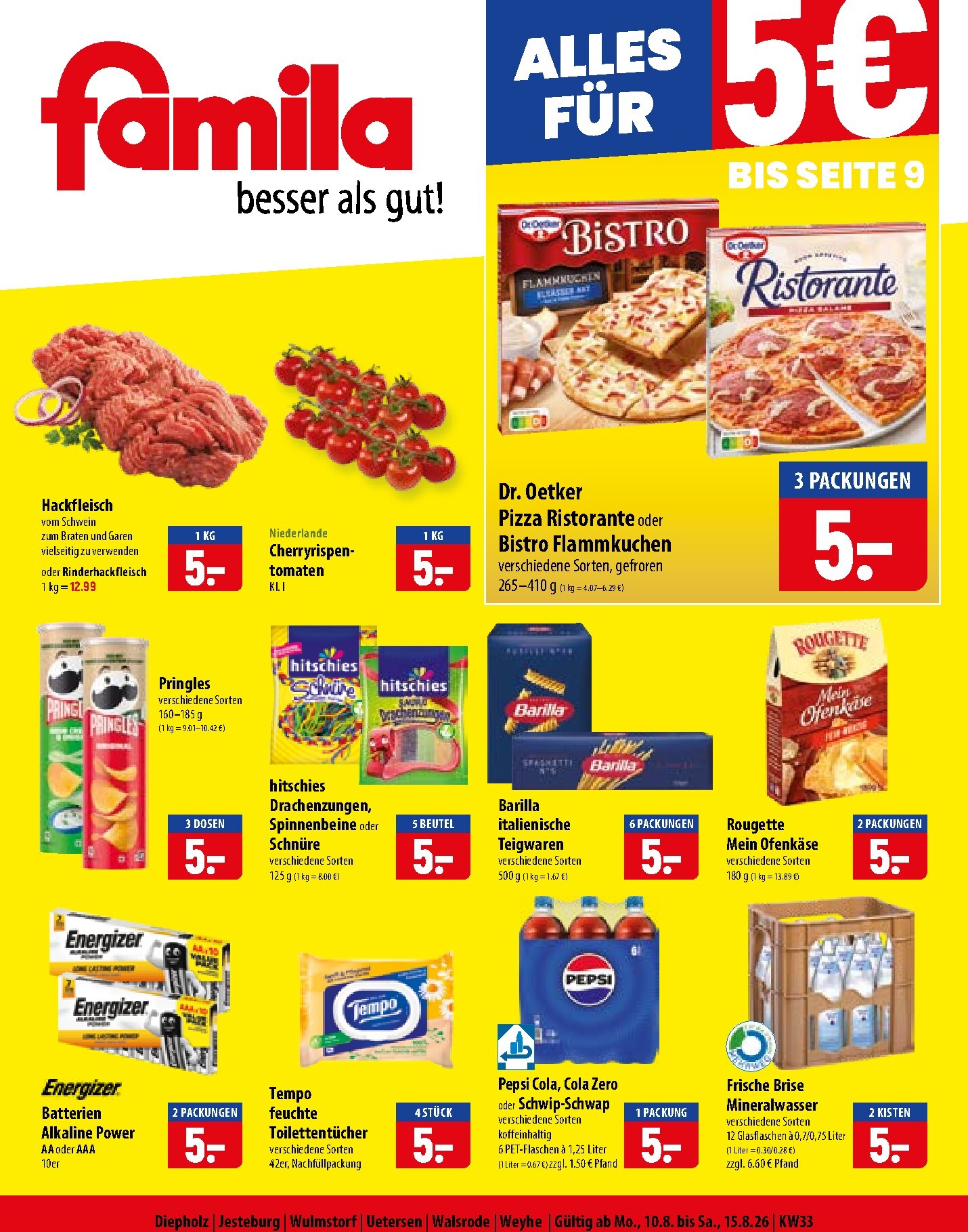 famila-nordost - Famila Nordost Prospekt – von Montag 10.08.2026 bis Samstag 15.08.2026 - page: 1