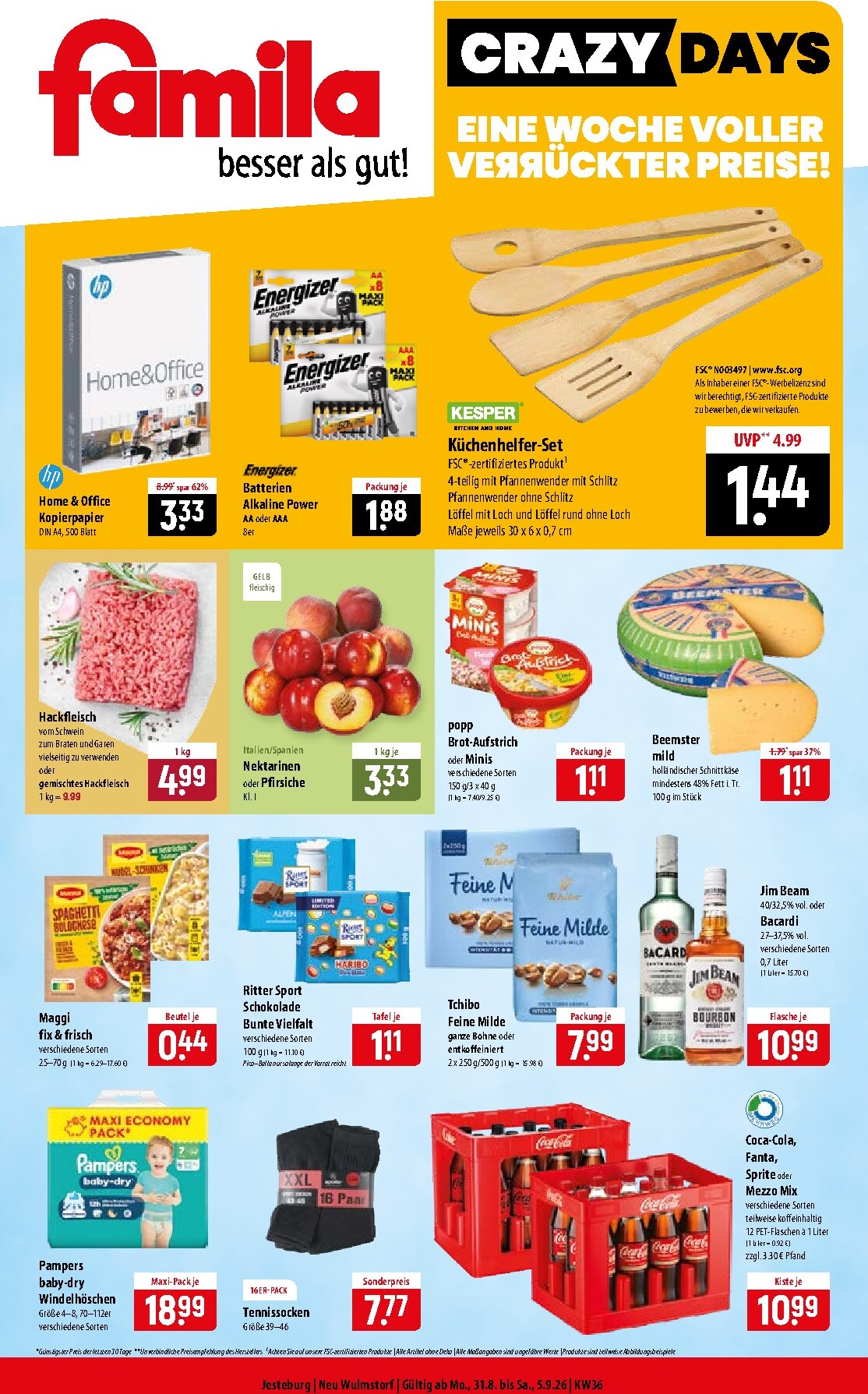 famila-nordost - Famila Nordost Prospekt nächste Woche – von Montag 31.08.2026 bis Samstag 05.09.2026
