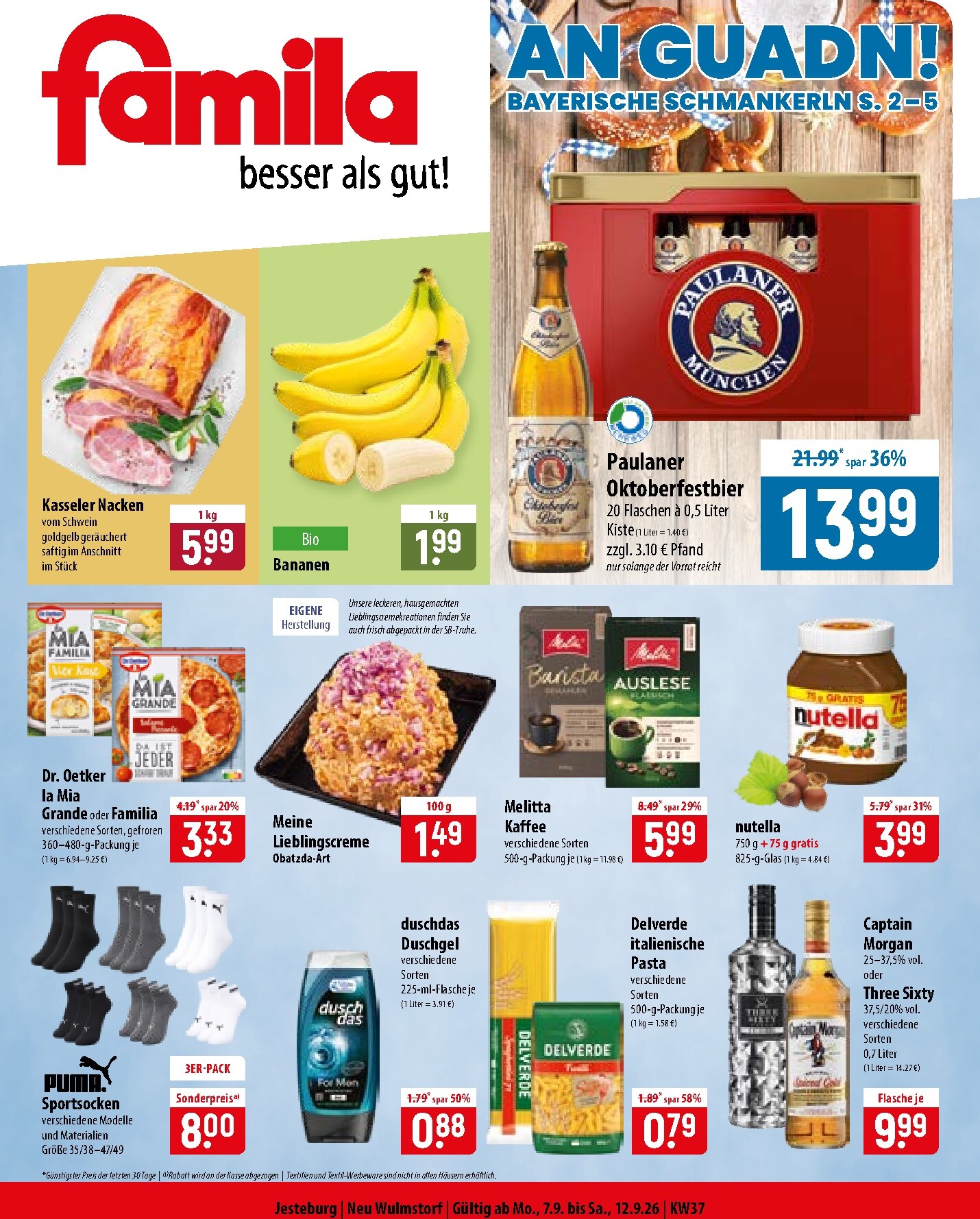 famila-nordost - Famila Nordost Prospekt nächste Woche – von Montag 07.09.2026 bis Samstag 12.09.2026