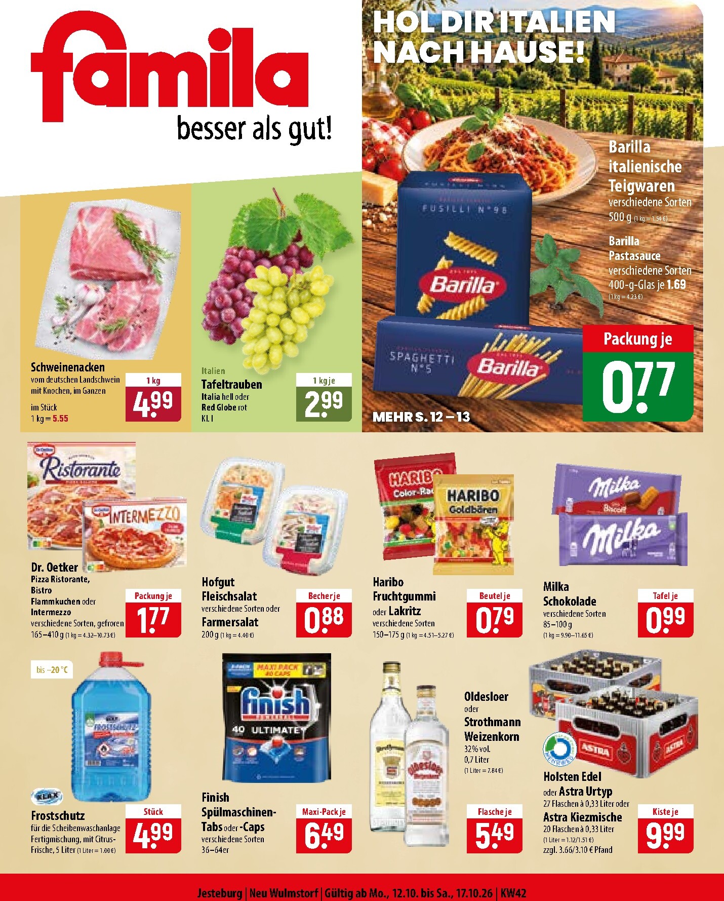 famila-nordost - Famila Nordost Prospekt nächste Woche – von Montag 12.10.2026 bis Samstag 17.10.2026 - page: 1
