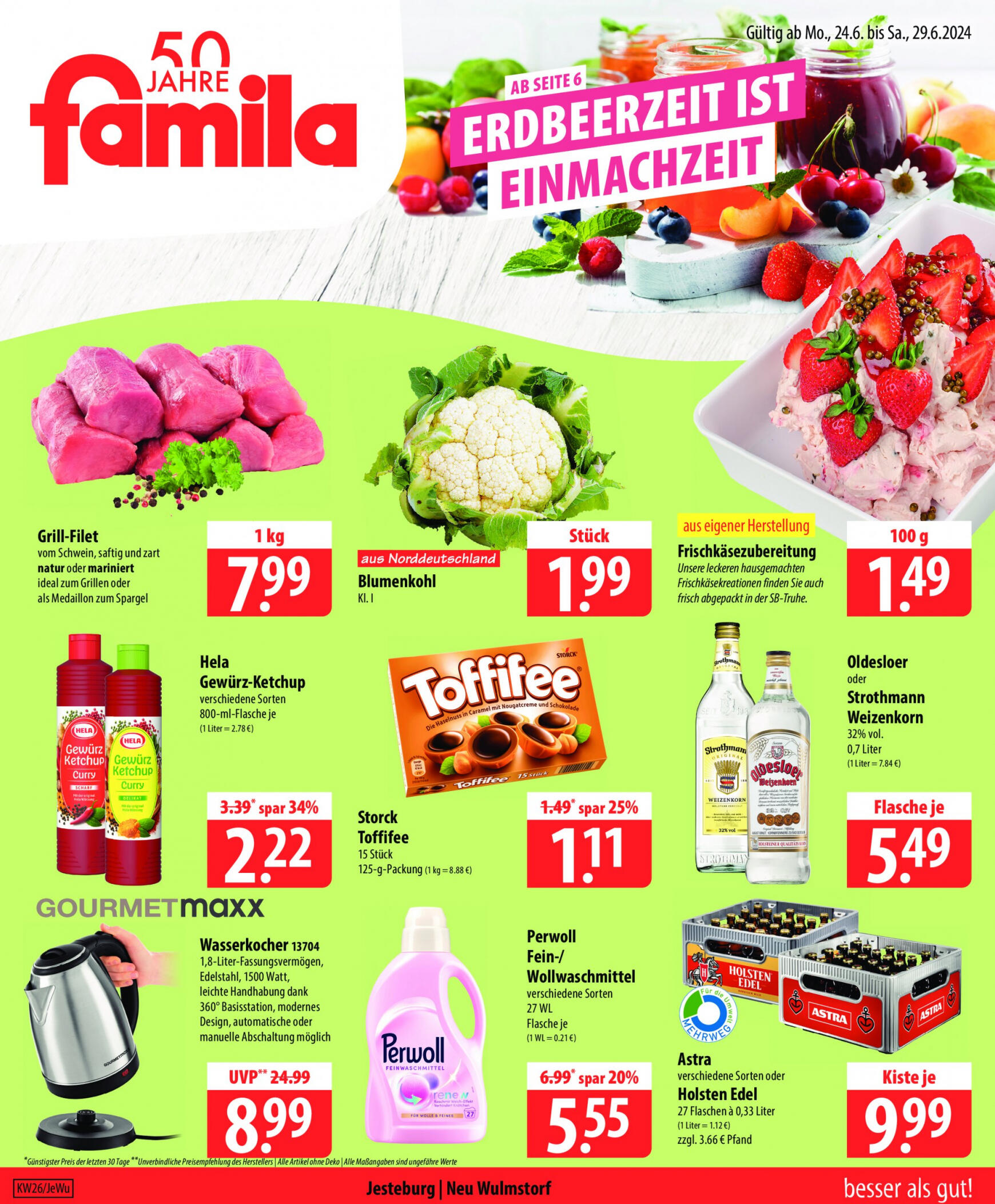 famila-nordost - Flyer Famila Nordost aktuell 24.06. - 29.06. - page: 1