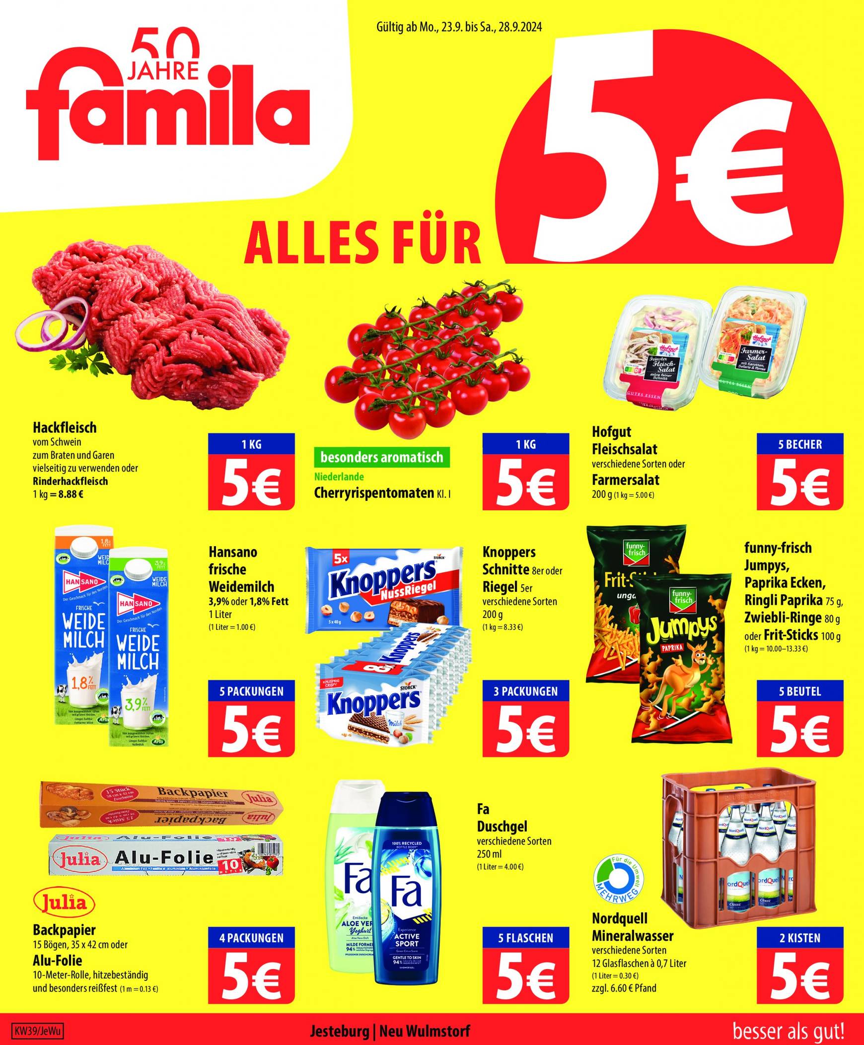 famila-nordost - Famila Nordost-Prospekt gültig ab 23.09. - 28.09. - page: 1