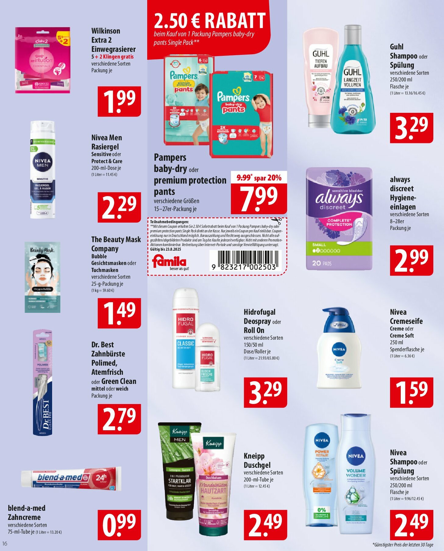 famila-nordost - Famila Nordost-Prospekt gültig vom 18.08. bis 23.08. - page: 16