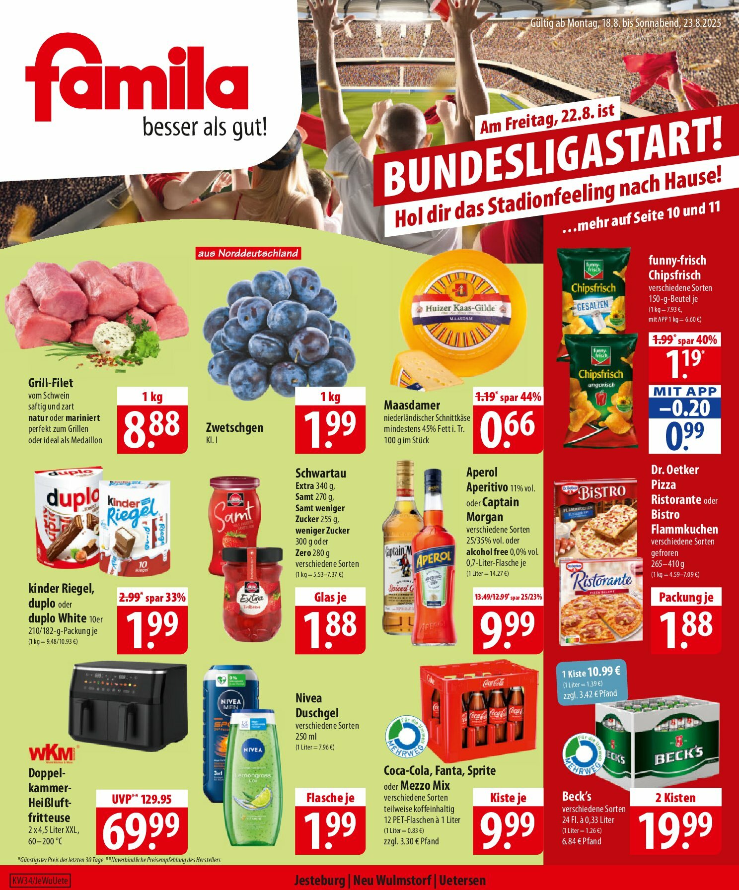 famila-nordost - Famila Nordost-Prospekt gültig vom 18.08. bis 23.08. - page: 1