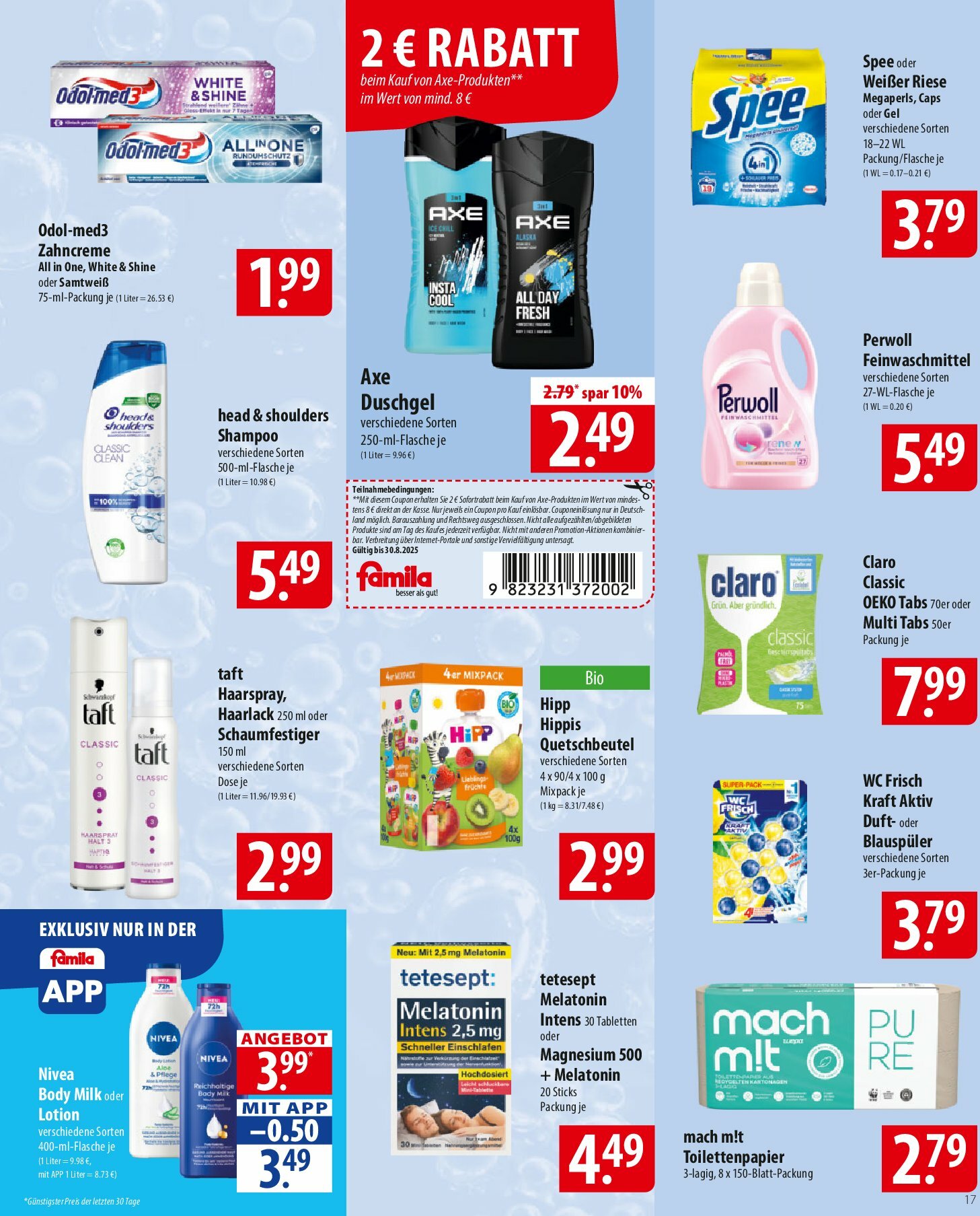 famila-nordost - Famila Nordost-Prospekt gültig vom 25.08. bis 30.08. - page: 17