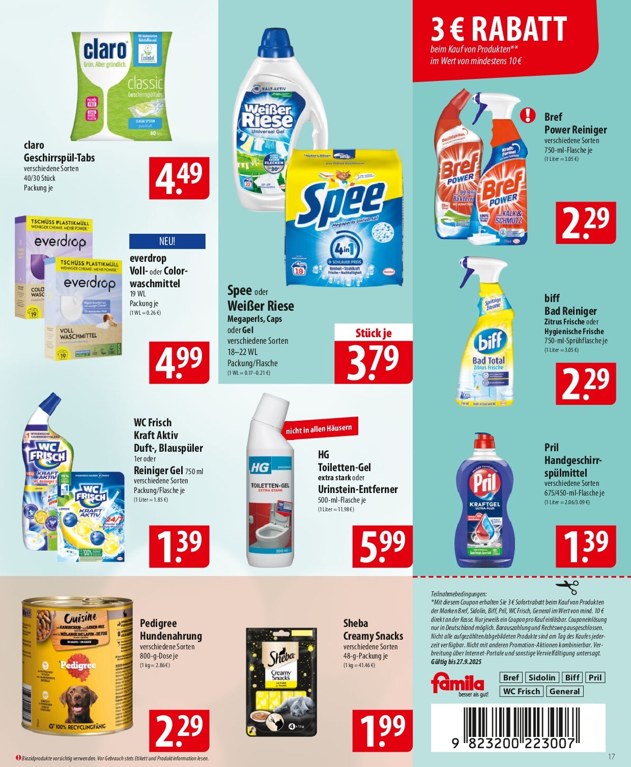 famila-nordost - Famila Nordost-Prospekt gültig vom 22.09. bis 27.09. - page: 17