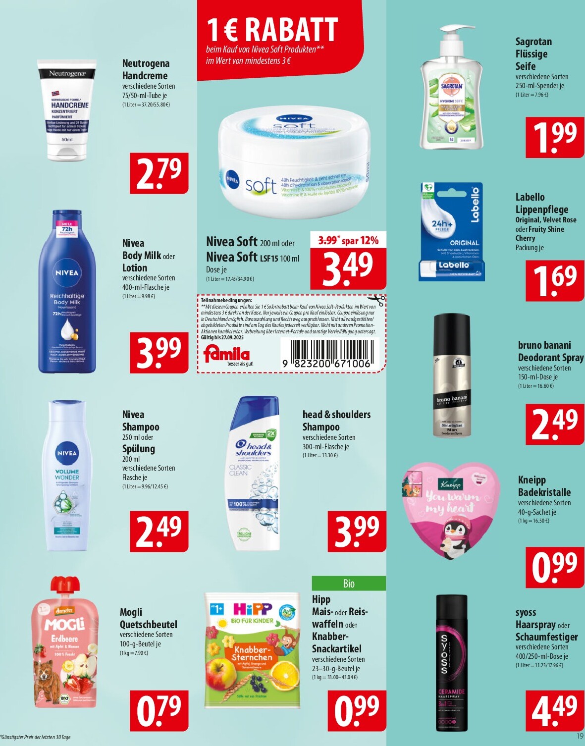 famila-nordost - Famila Nordost-Prospekt gültig vom 22.09. bis 27.09. - page: 19