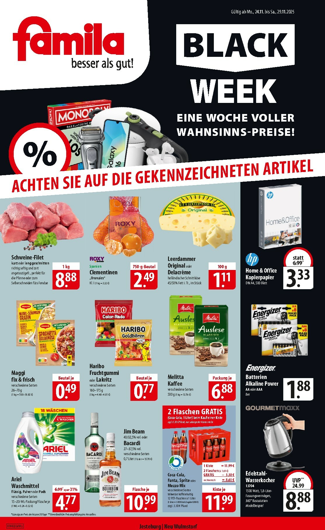 famila-nordost - Famila Nordost-Prospekt gültig vom 24.11. bis 29.11. - page: 1